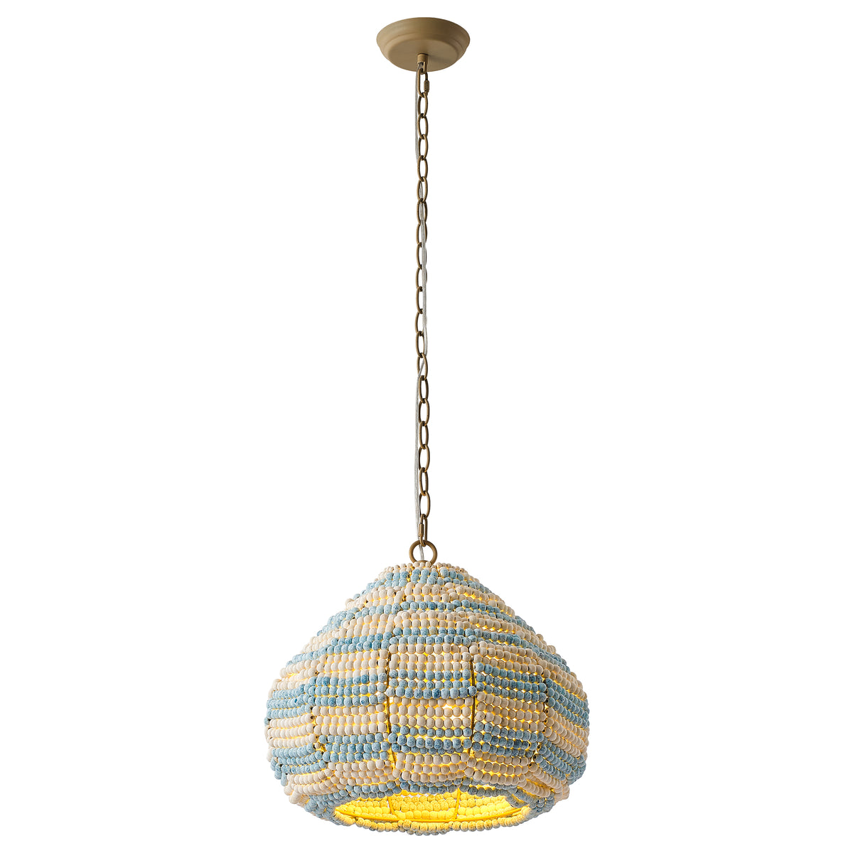Marina 2-Light Wooden Beads Bohemian Island Pendant Light