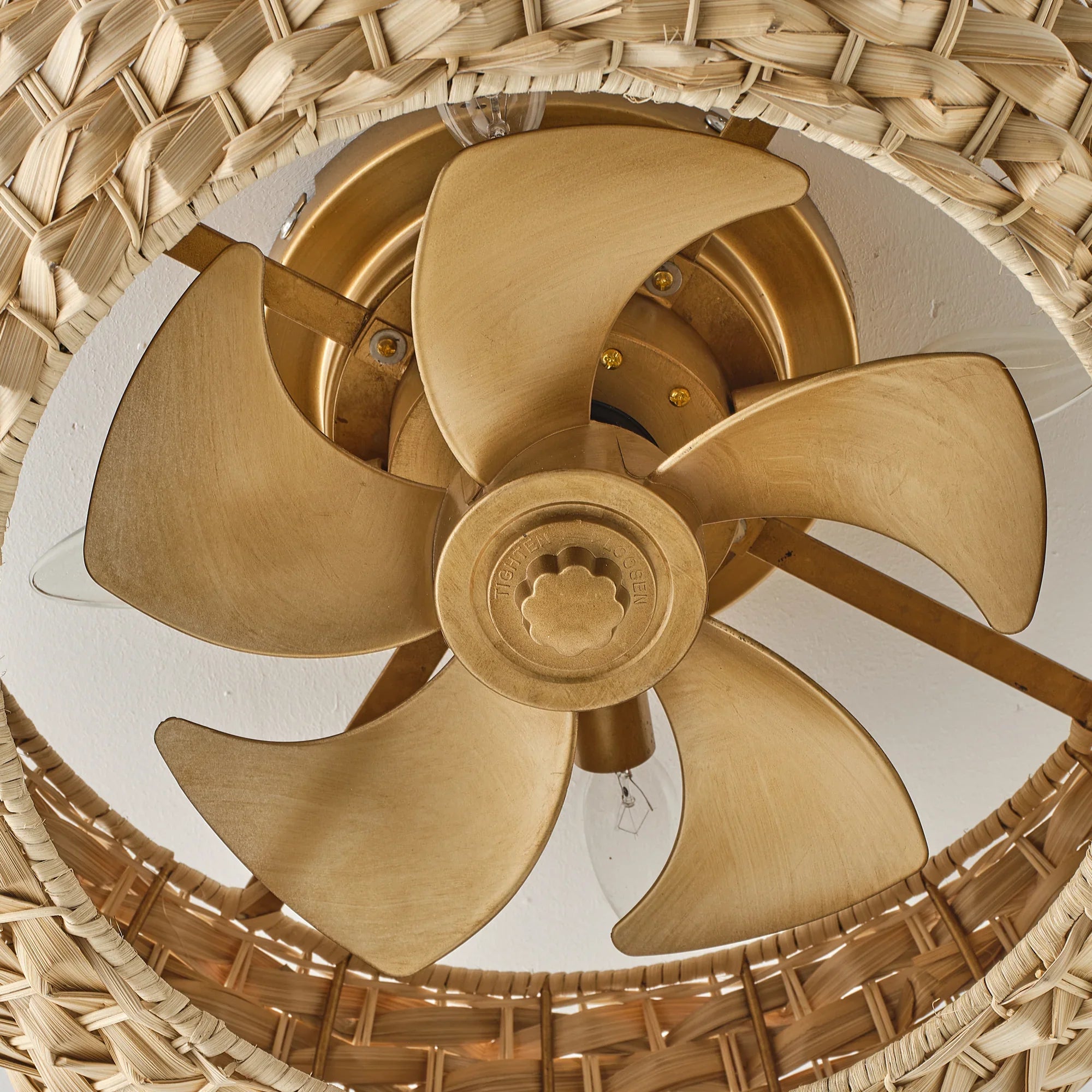 21" Myron Bohemian Flush Mount Ceiling Fan with Light