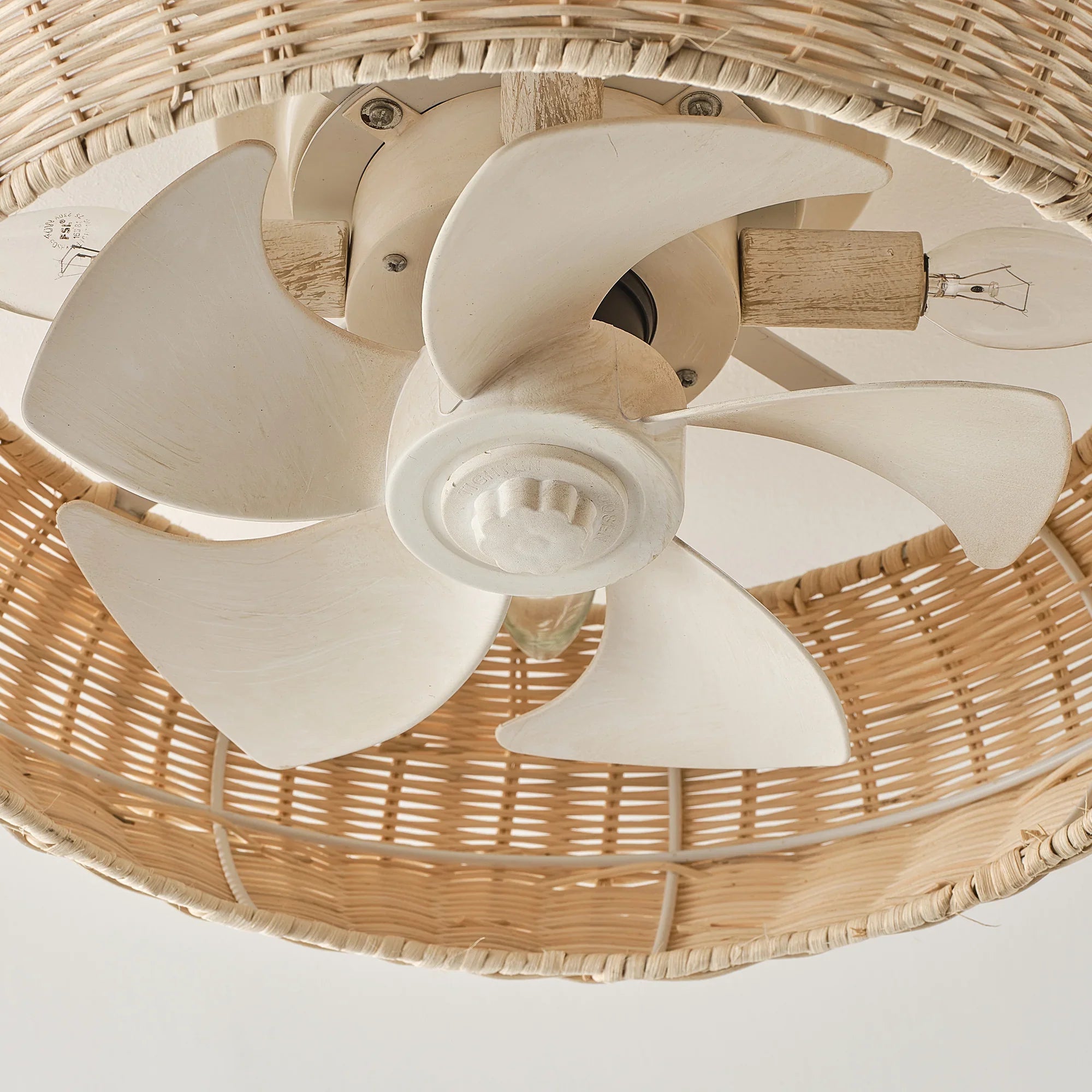 20" Ronald Bohemian Flush Mount Ceiling Fan with Light