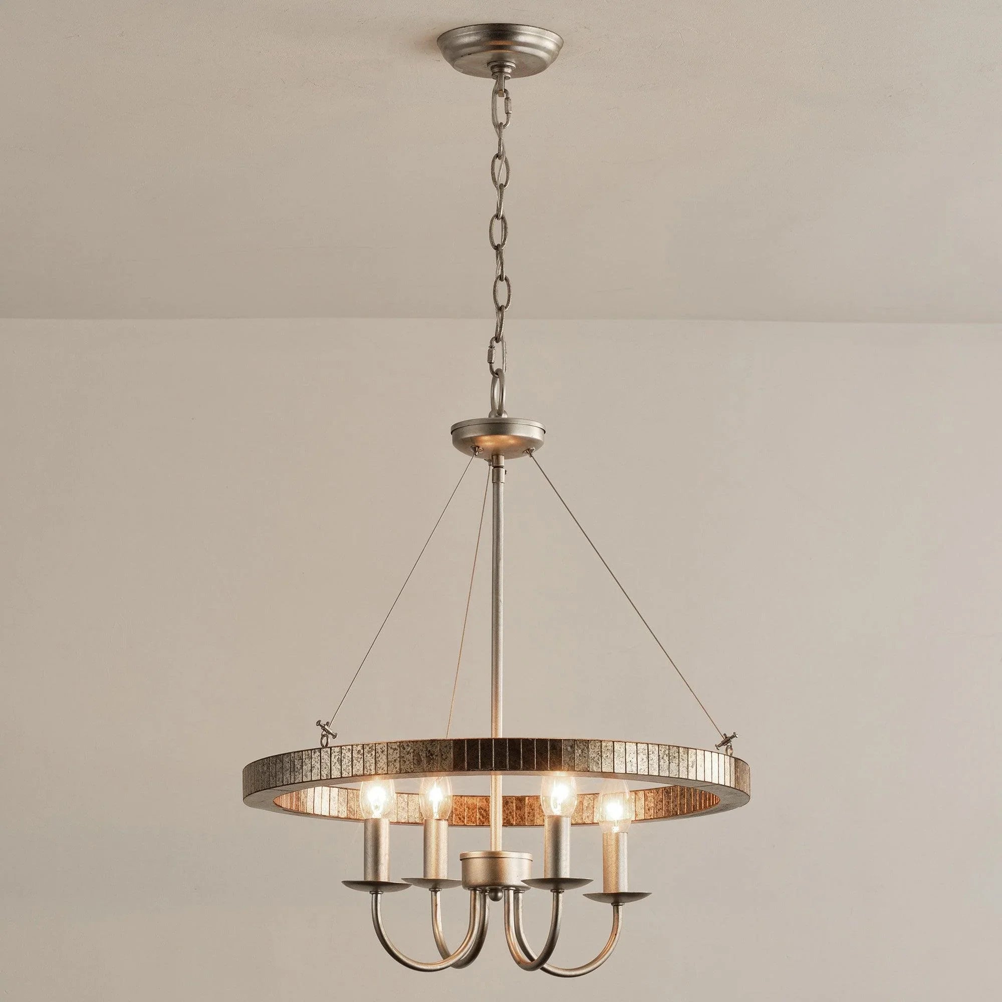 4-Light Iron Modern Island Pendant Lighting with Acrylic Lens