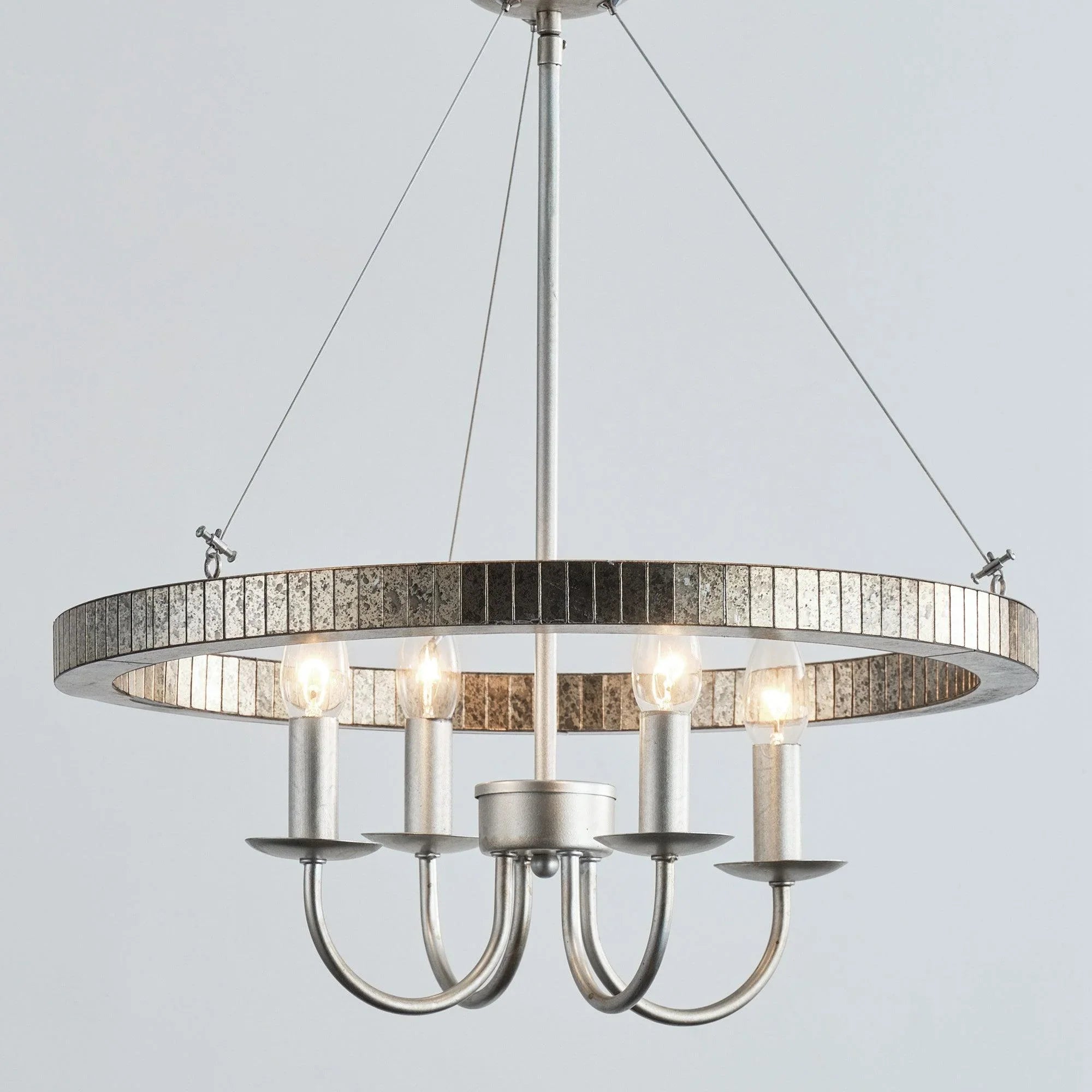 4-Light Iron Modern Island Pendant Lighting with Acrylic Lens