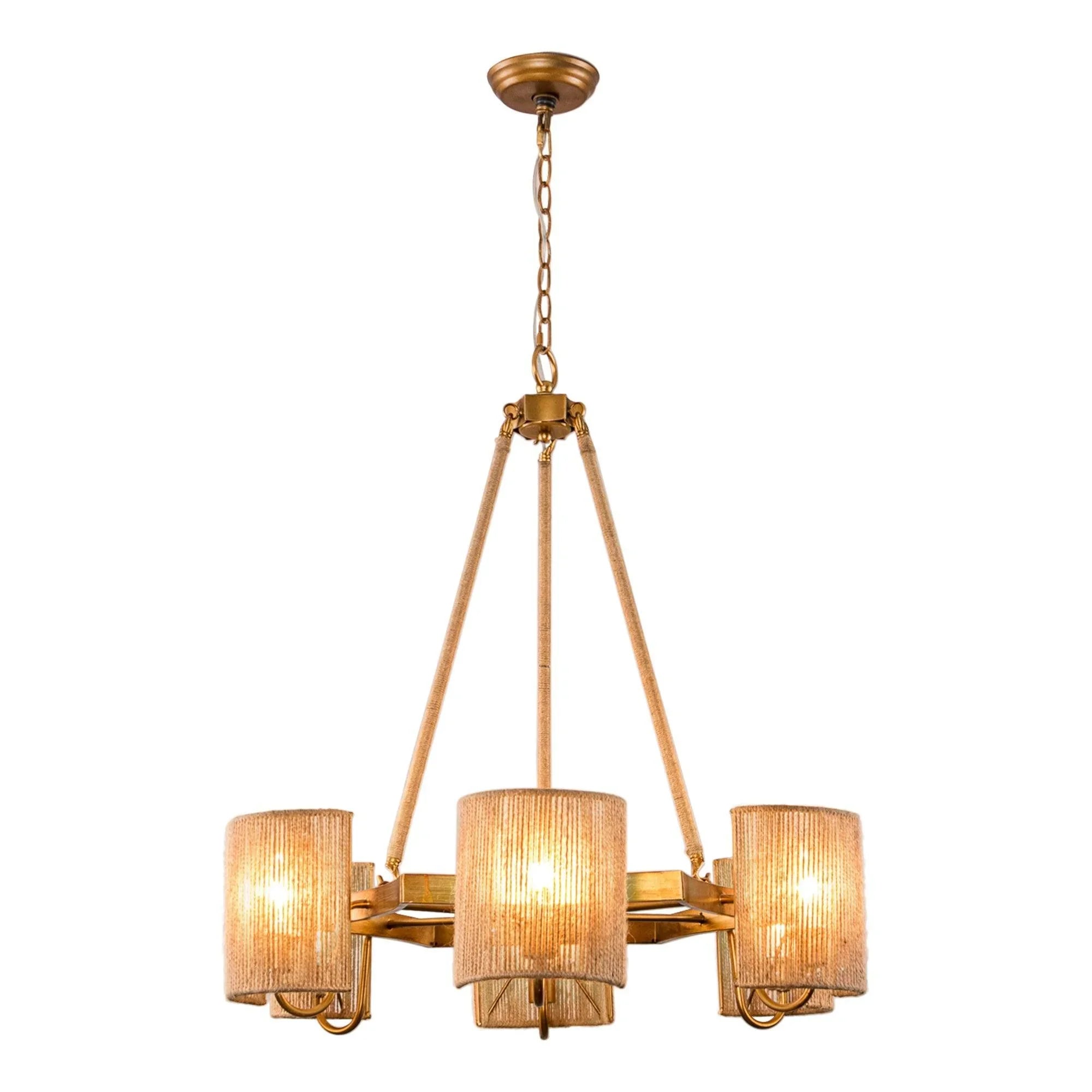 6-Light Farmhouse Bedroom Island Pendant Lighting