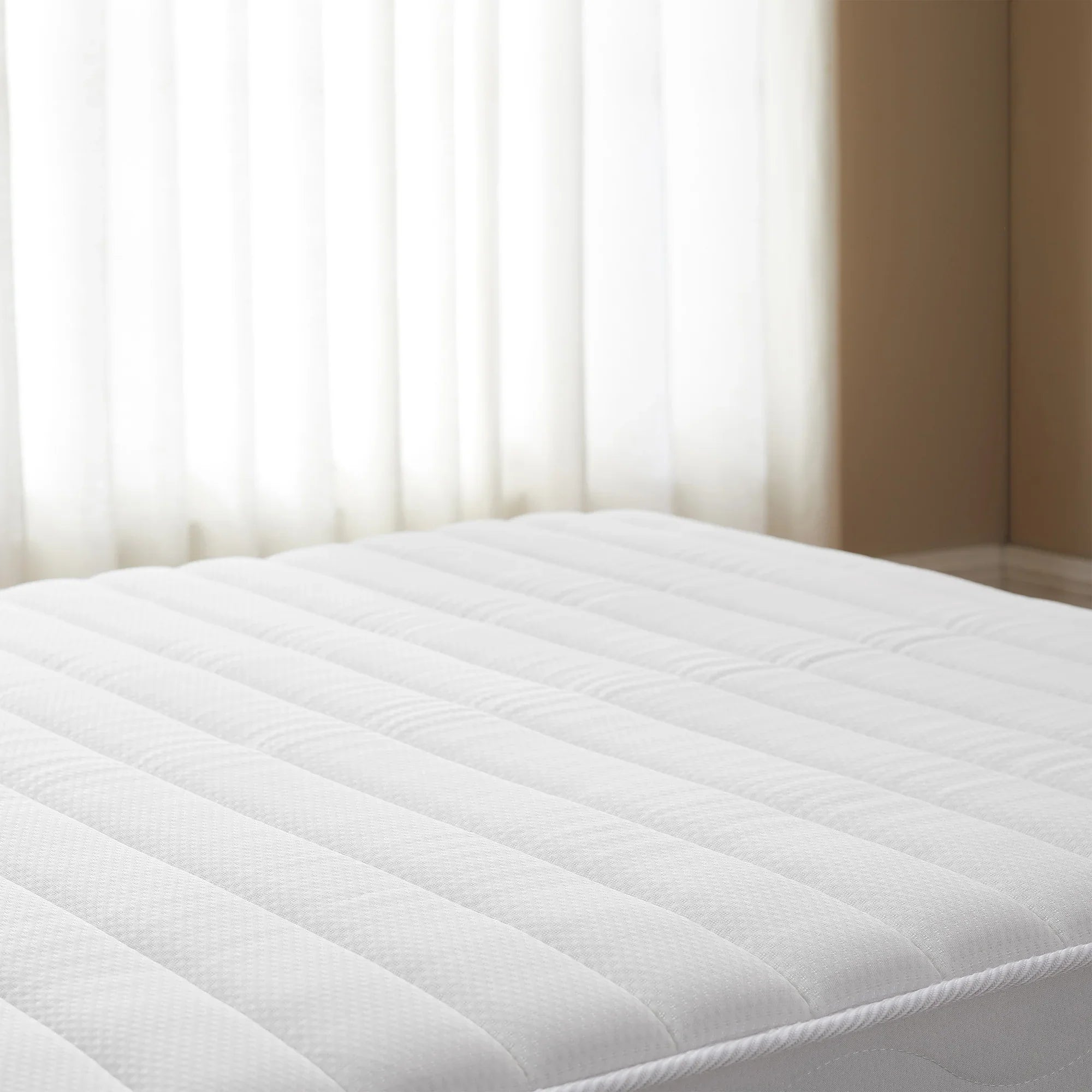 6" White Medium Firm Memory Foam Bonnell Spring Mattress