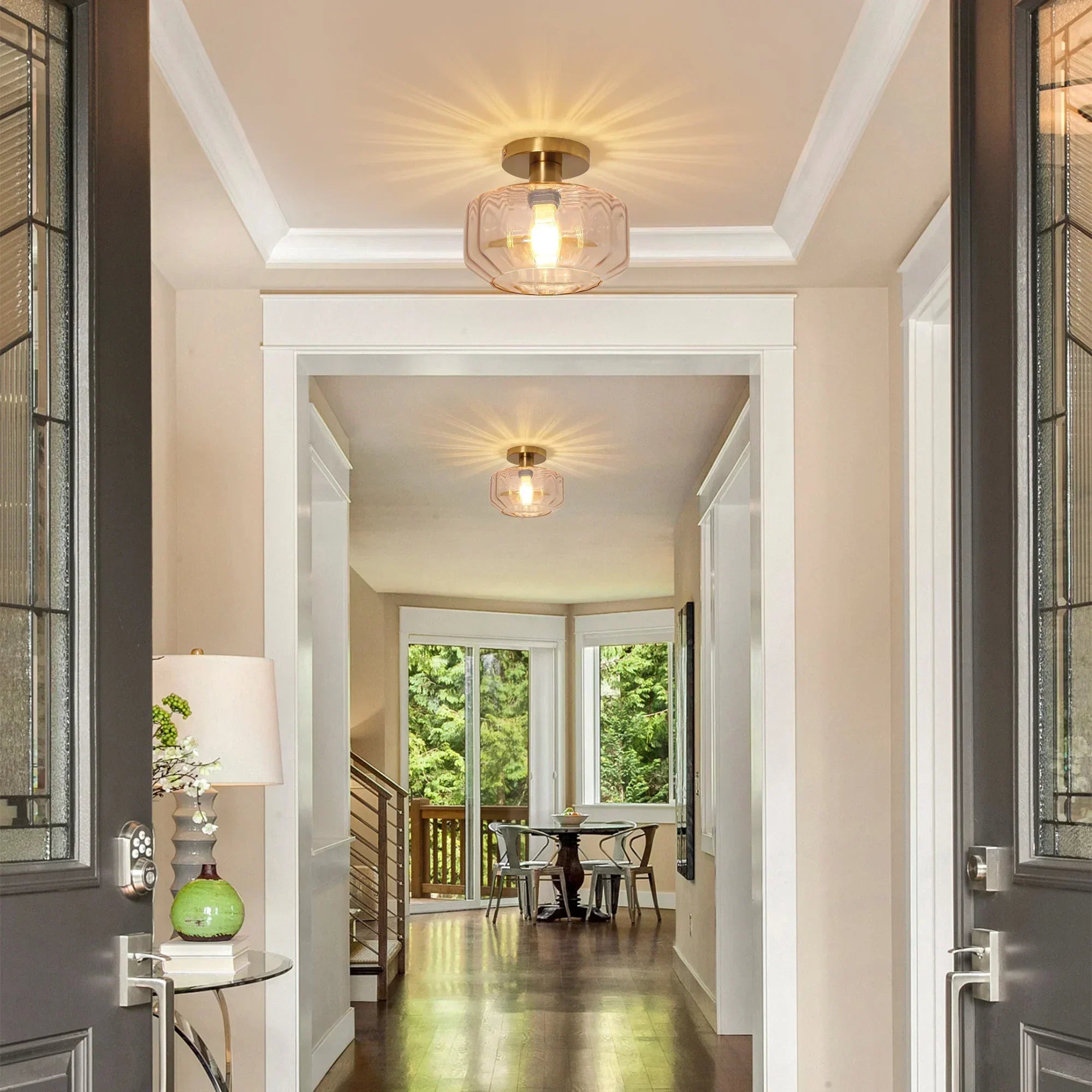 9 Inch Gerald 1-Light Semi-Flush Mount Ceiling Light
