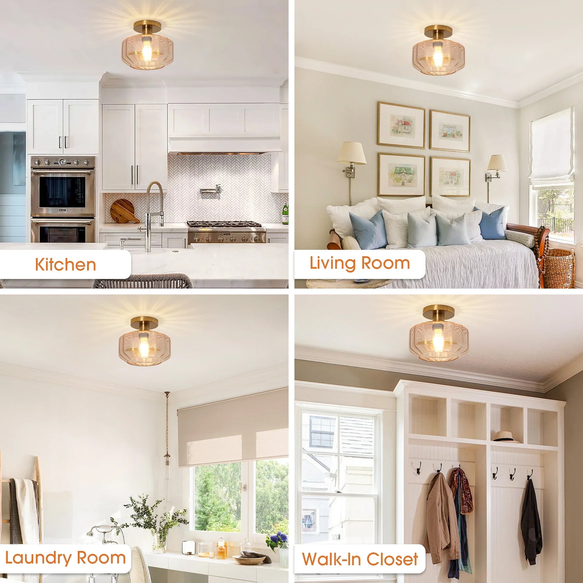 9 Inch Gerald 1-Light Semi-Flush Mount Ceiling Light