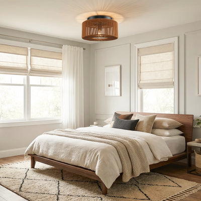 Setlla 1-Light Farmhouse Flush Mount Ceiling Light