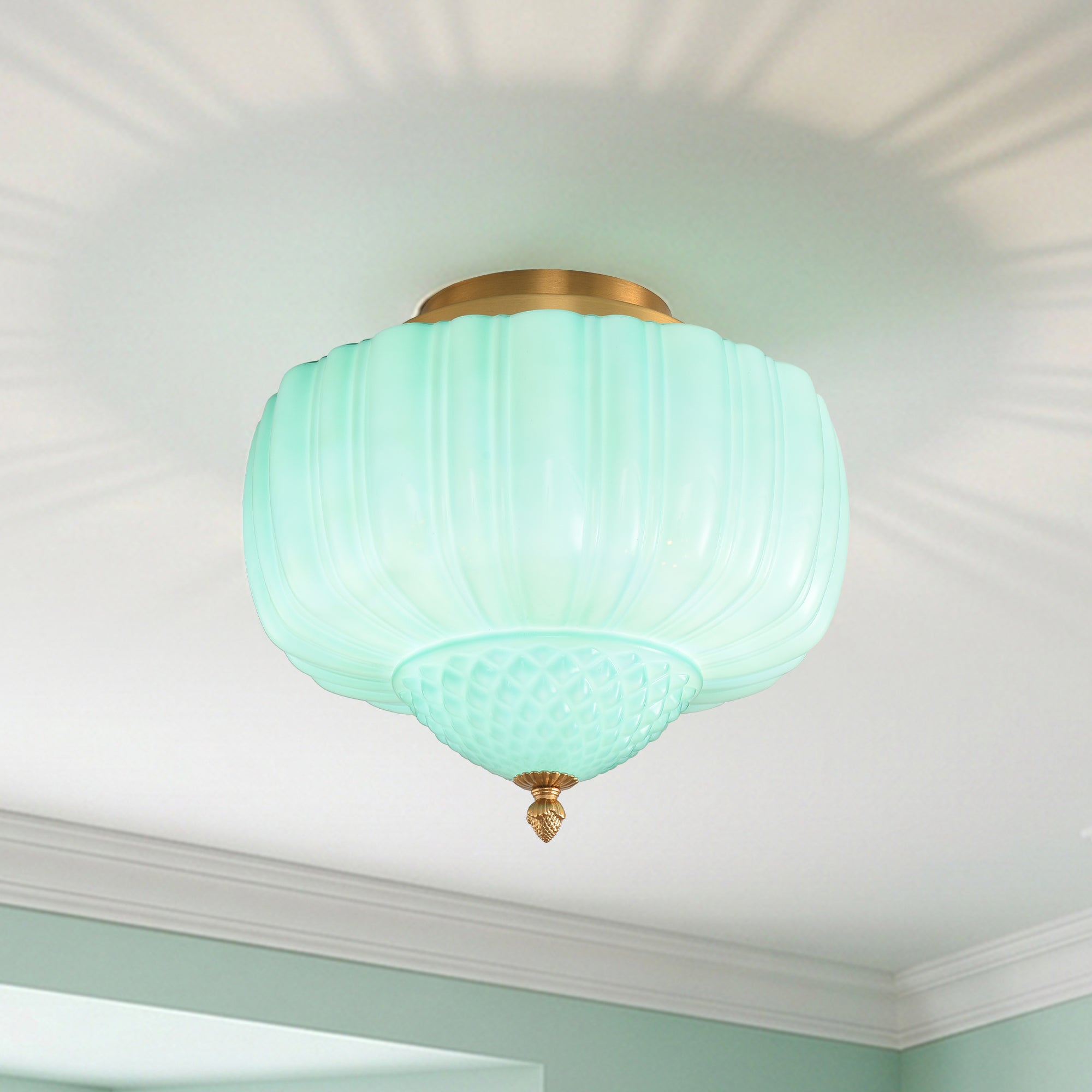 Patricia 3-Light Gold Brass Flush Mount Ceiling Light