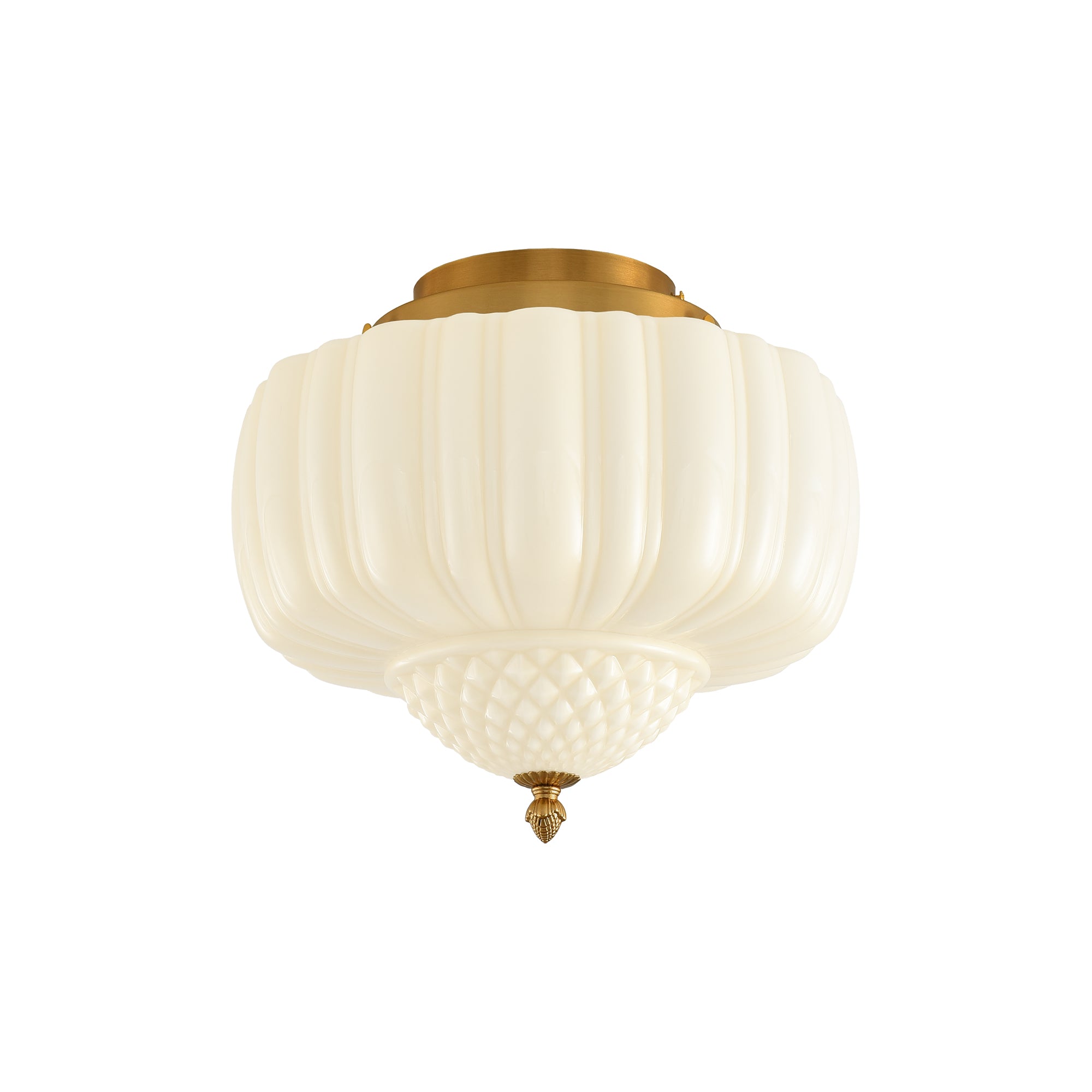 Patricia 3-Light Gold Brass Flush Mount Ceiling Light