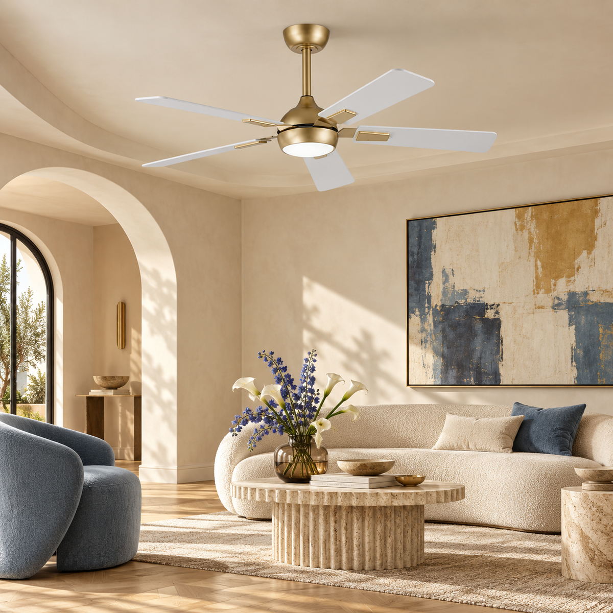 52 Inch Jamie Smart LED Ceiling Fan with Reversible Blades