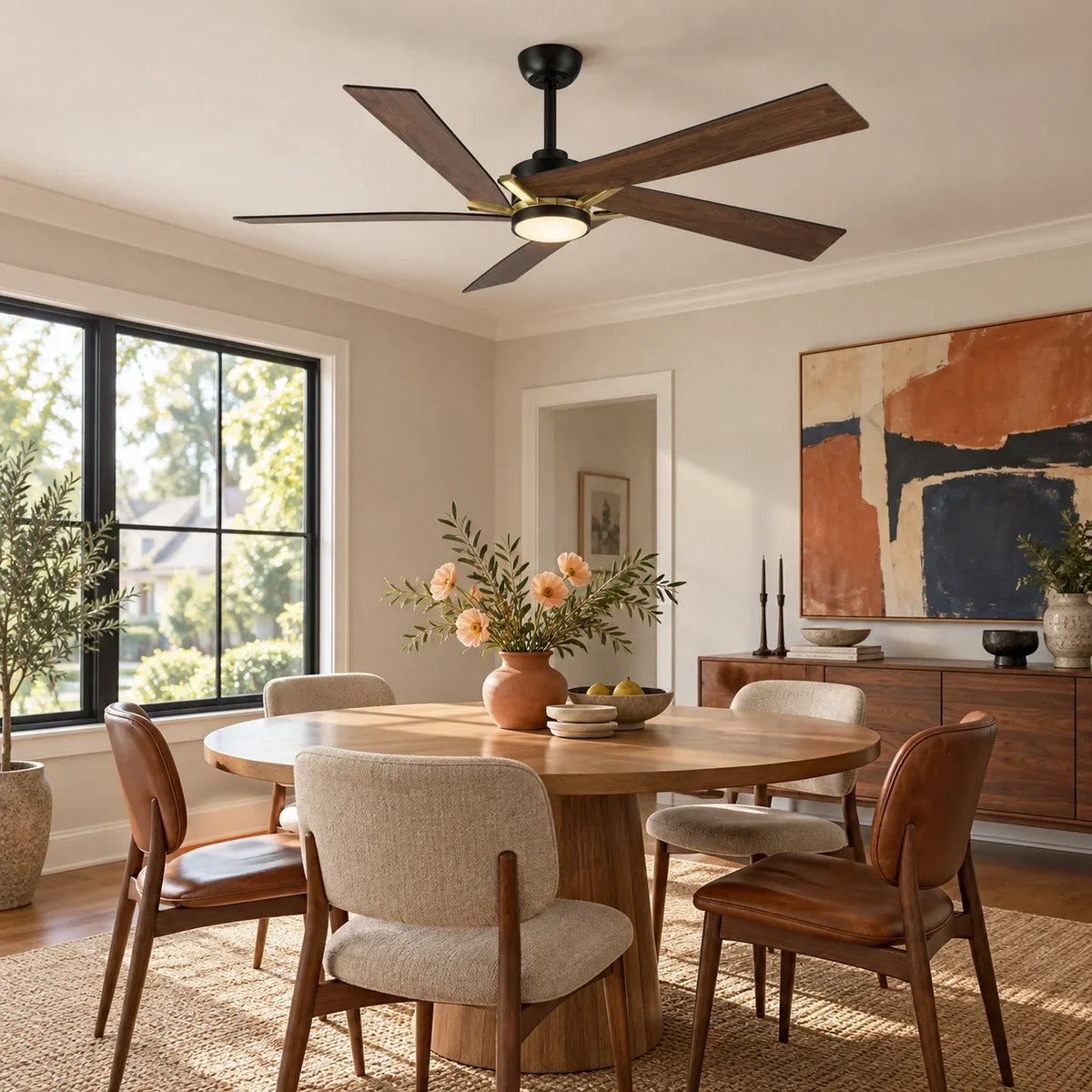 60" Baron Industrial LED Ceiling Fan with Remote Control