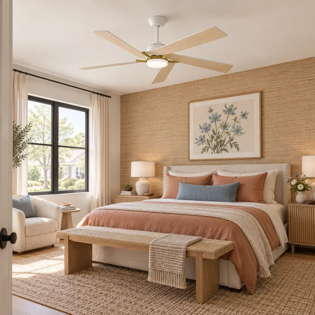 60" Baron Industrial LED Ceiling Fan with Remote Control