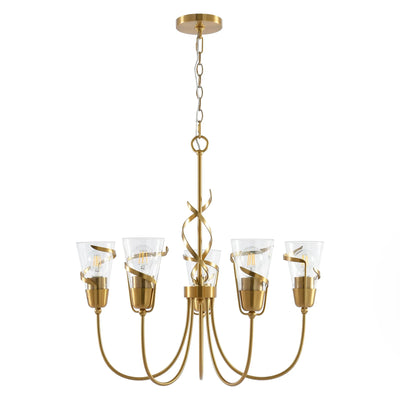 26 Inch Uriah 5-Light Golden Chandelier