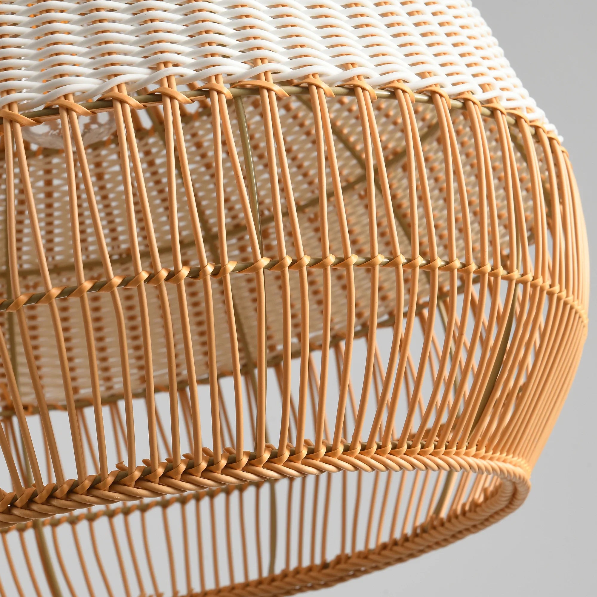 17" Yale Bohemian Handwoven Rattan Island Pendant Light