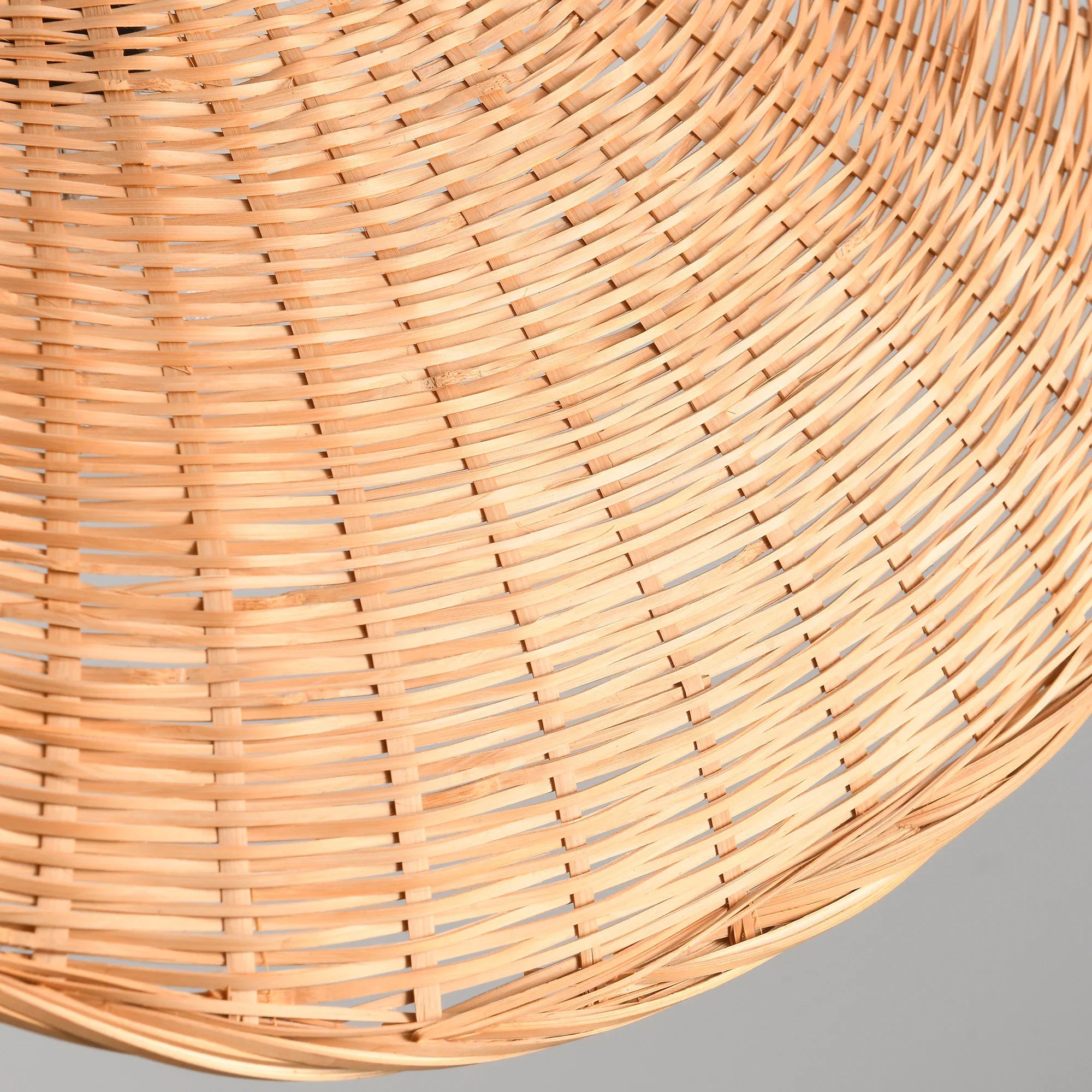 20" Werner Bohemian Handwoven Bamboo Island Pendant Light