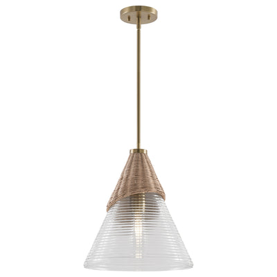 Colin 1-Light Golden Bohemian Island Pendant Light