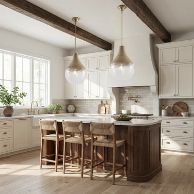 Colby 1-Light Golden Bohemian Island Pendant Light