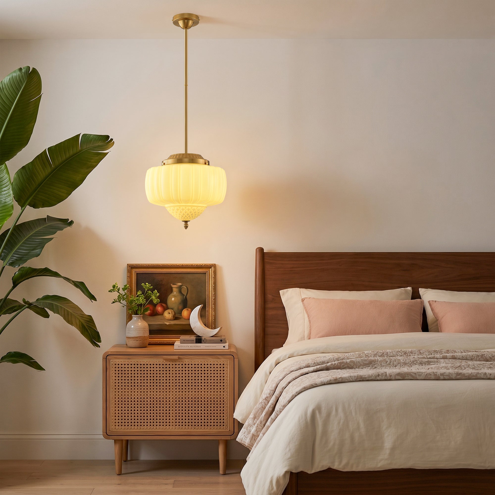 Phyllis 3-Light Gold Brass Island Pendant Light