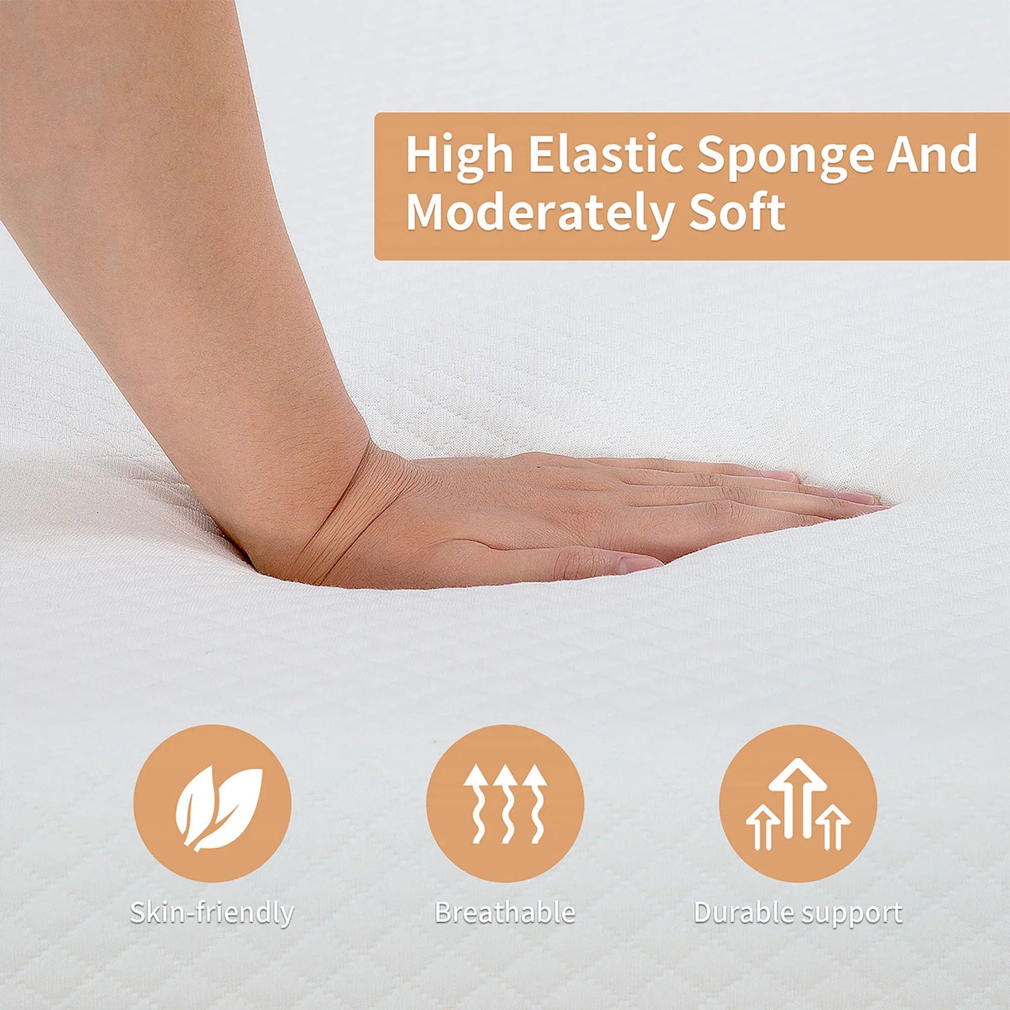 Artemisia 8" White Memory Foam Medium Firm Mattress with 2” Gel Infused Memory Foam