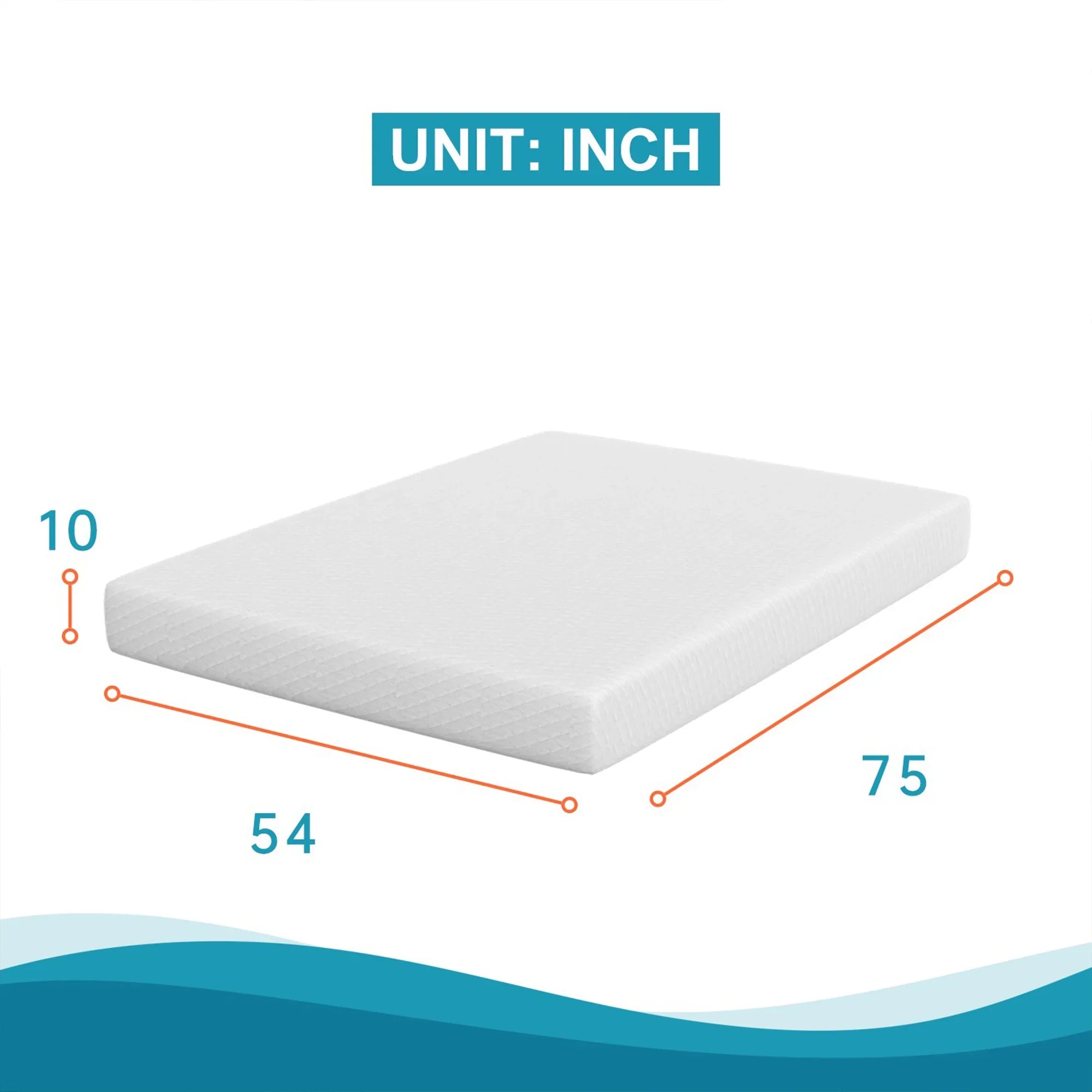 Artemisia 10" White Memory Foam Medium Firm 100% Polyester CertiPUR-US Mattress
