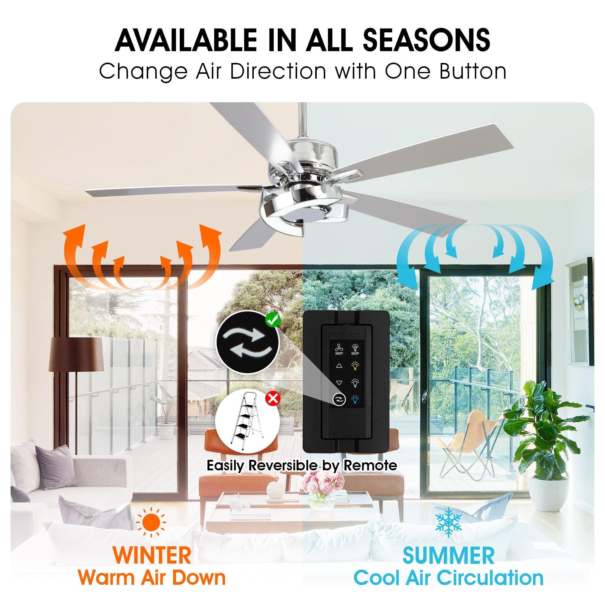 52" Vendome Industrial Downrod Mount Reversible Ceiling Fan with Lighting and Remote Control