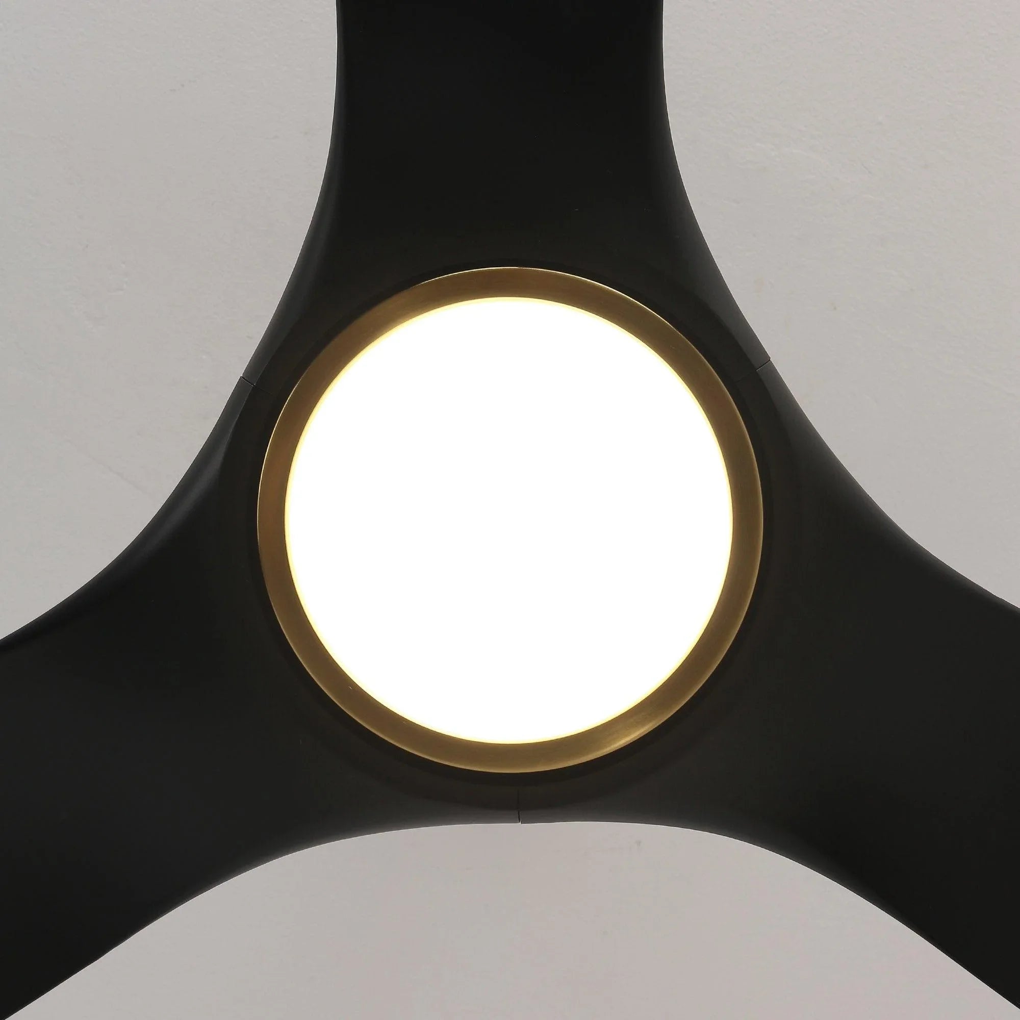 52" DC Motor 3 Blades Modern Downrod Mount Smart Fan with LED Light