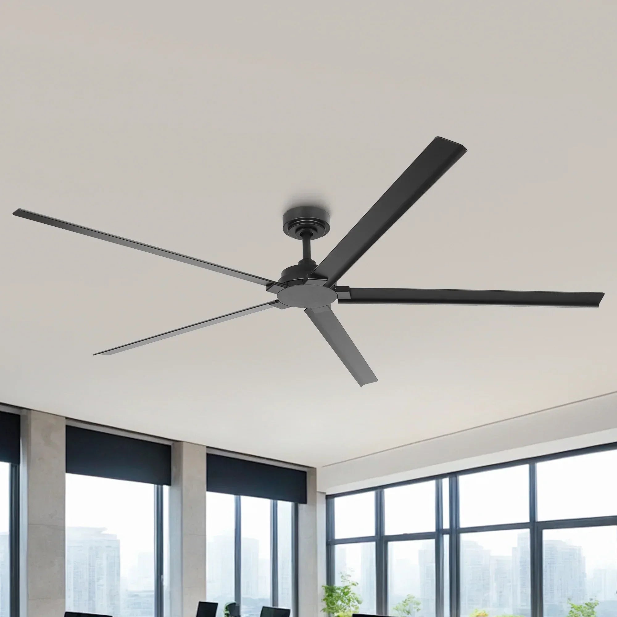 72 Inch 84 Inch Winni IPX4 Outdoor Downrod Mount Ceiling Fan with Remote Control