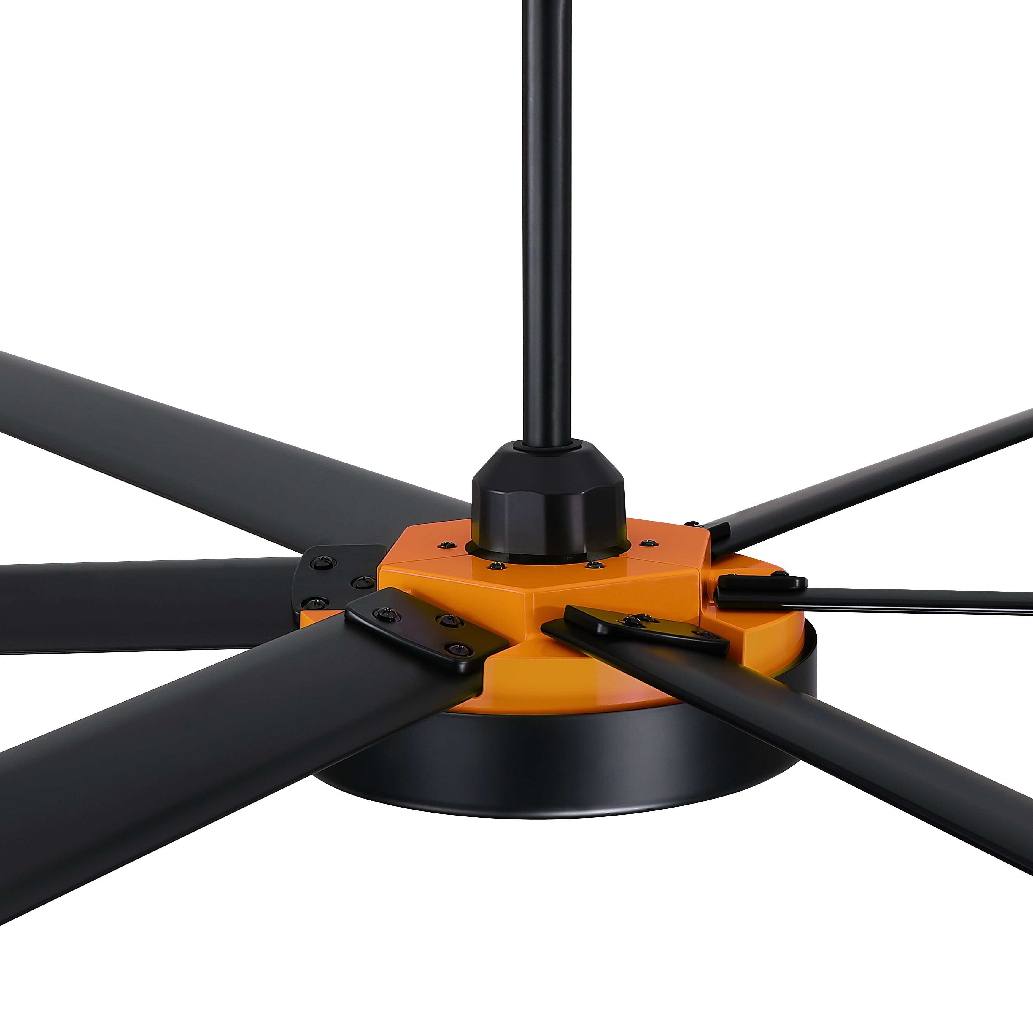 120" Isaac HVLS Fan Black Industrial Extra Large Ceiling Fan with Remote Control
