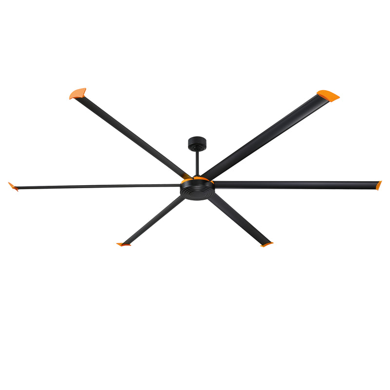 120" Isaac HVLS Fan Black Industrial Extra Large Ceiling Fan with Remote Control
