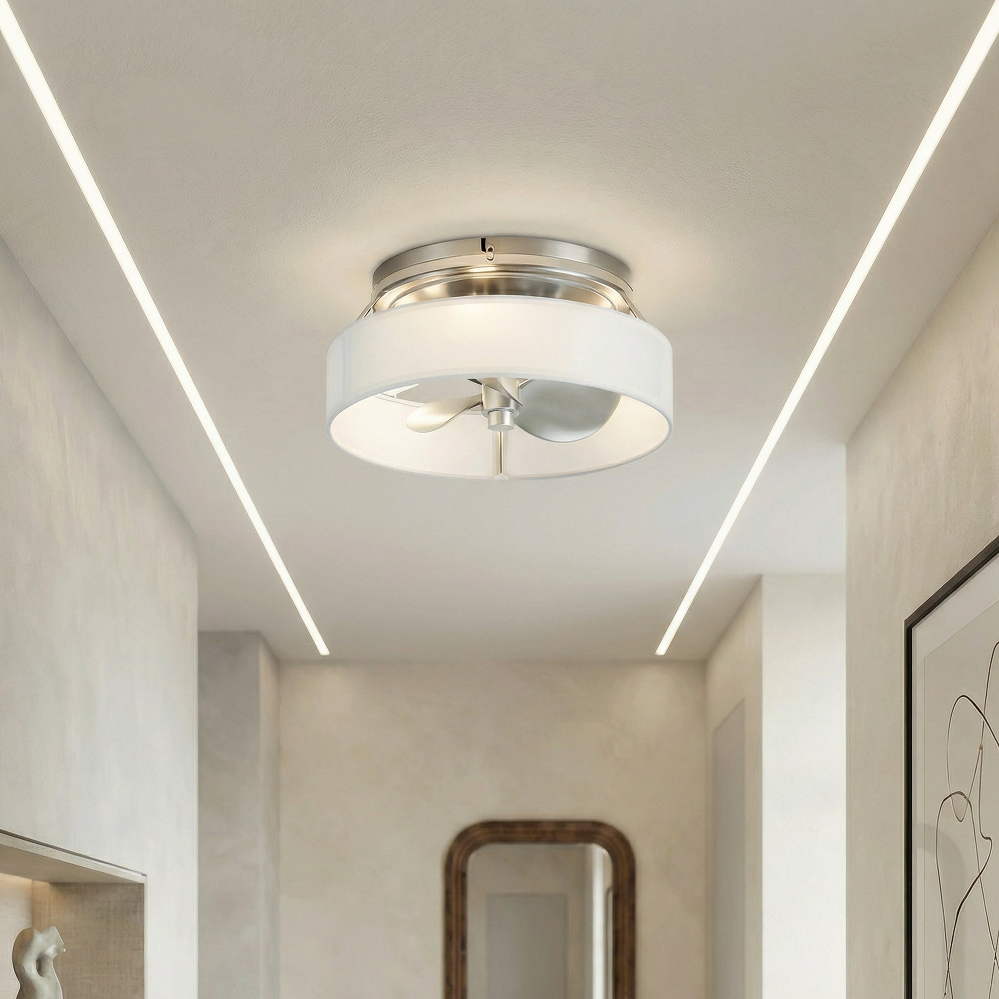 Vaczon 13" Modern Flush Mount Ceiling Fan