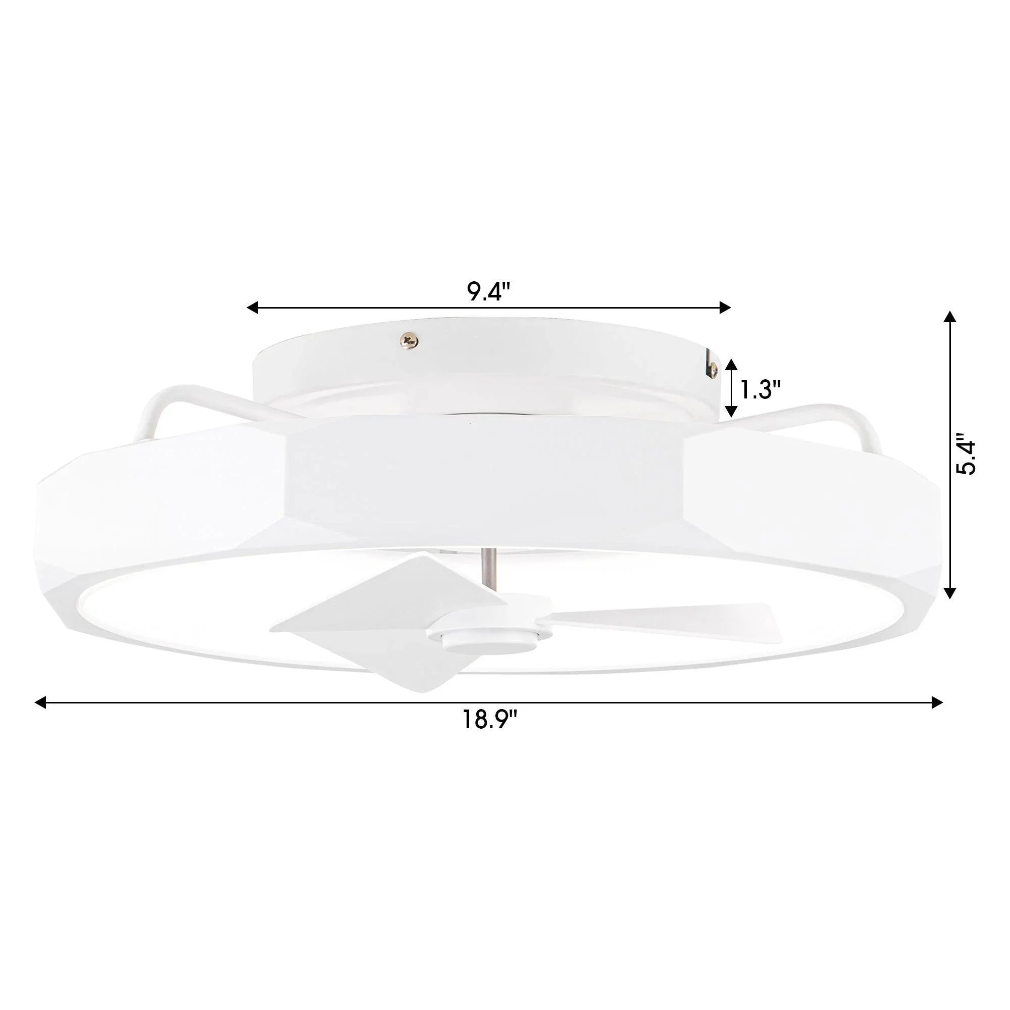 19" Britton Flush Mount Reversible Ceiling Fan with Remote Control