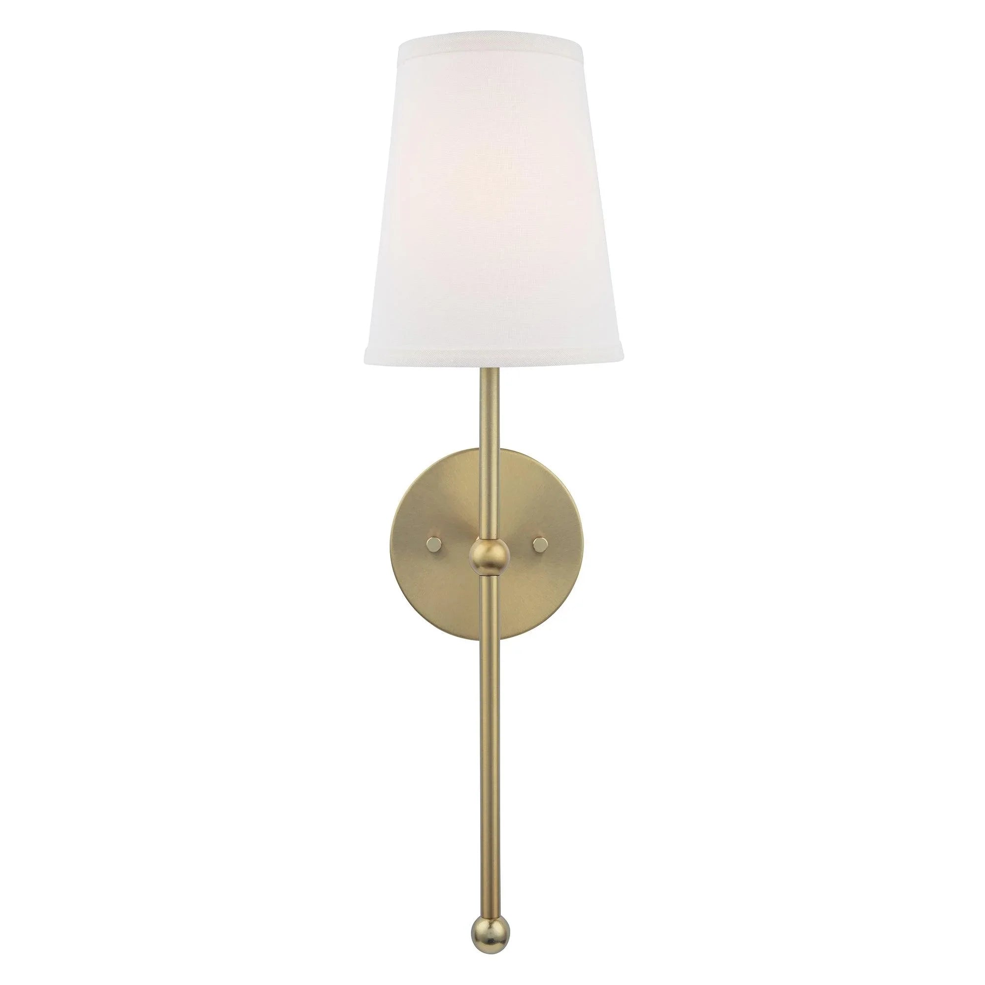 Finley 1-Light Satin Gold Dimmable Bathroom Wall Sconce