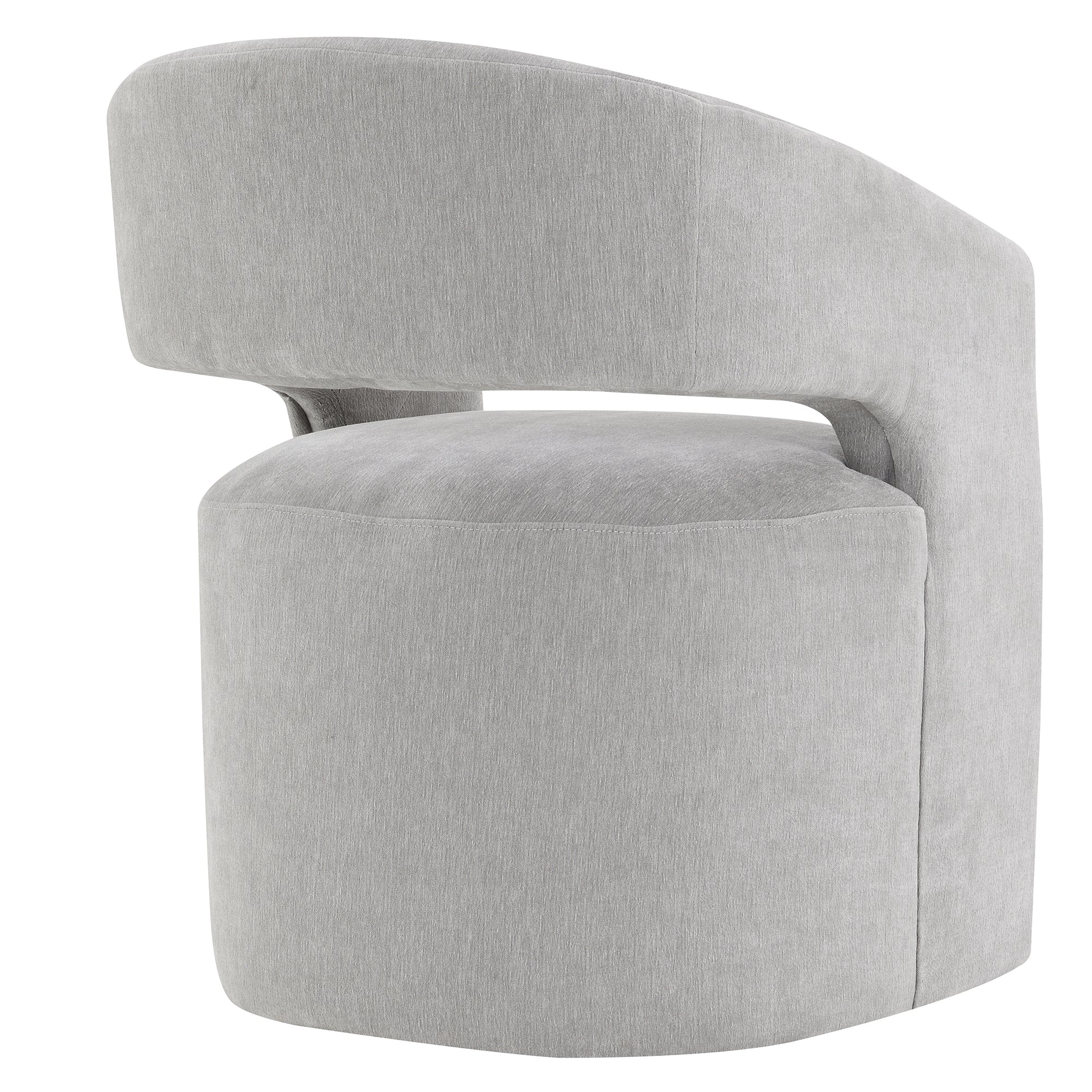 25 Inch Modern Plush Fully Upholstered Arm Chair with Casters
