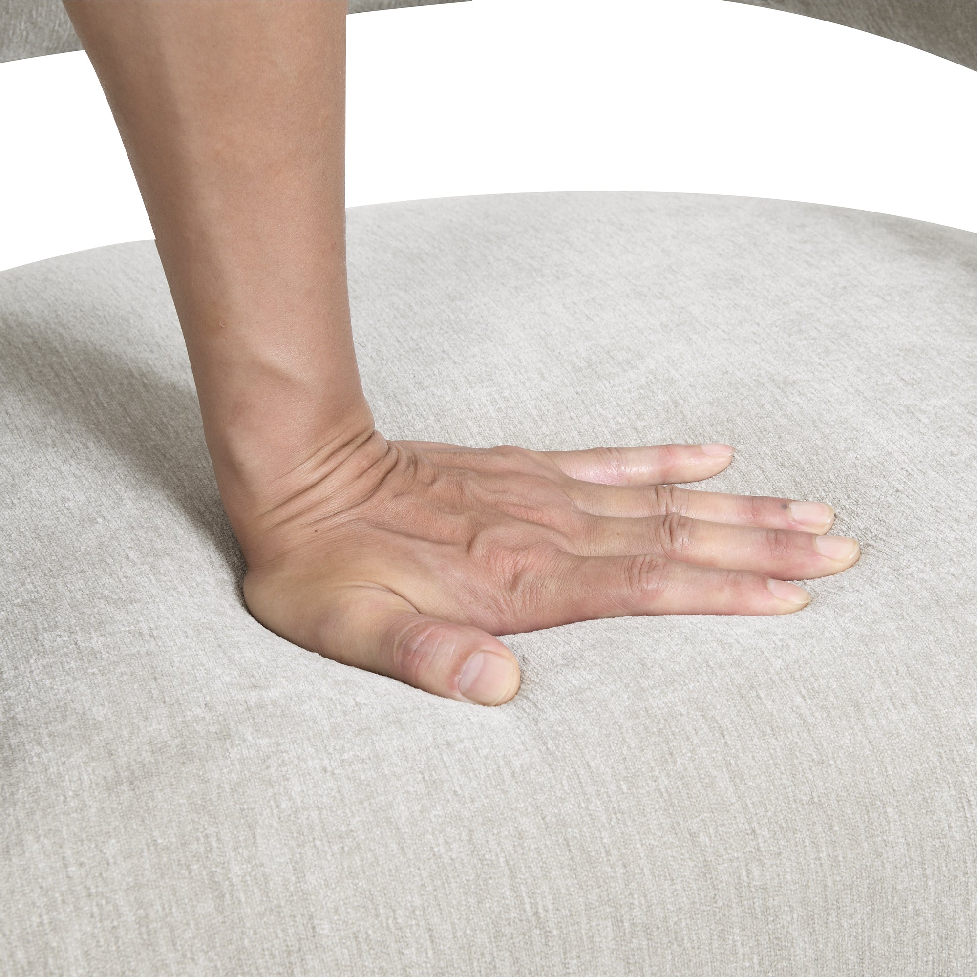 25 Inch Modern Plush Fully Upholstered Arm Chair with Casters