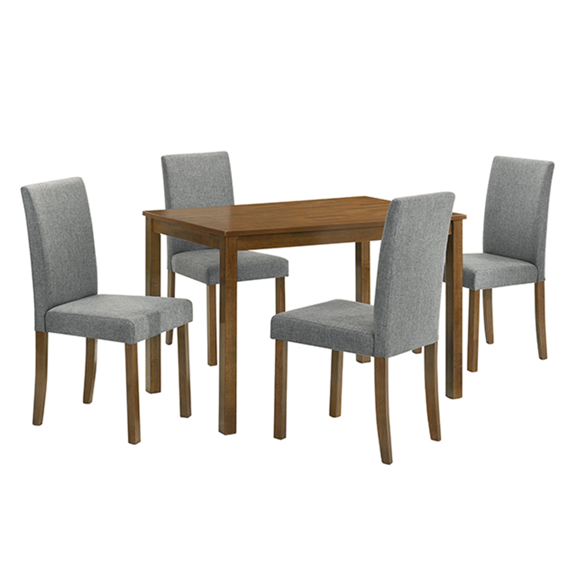Worland 43 Inch Espresso 5-Piece Rectangle Dining Table with 4 Side Chairs
