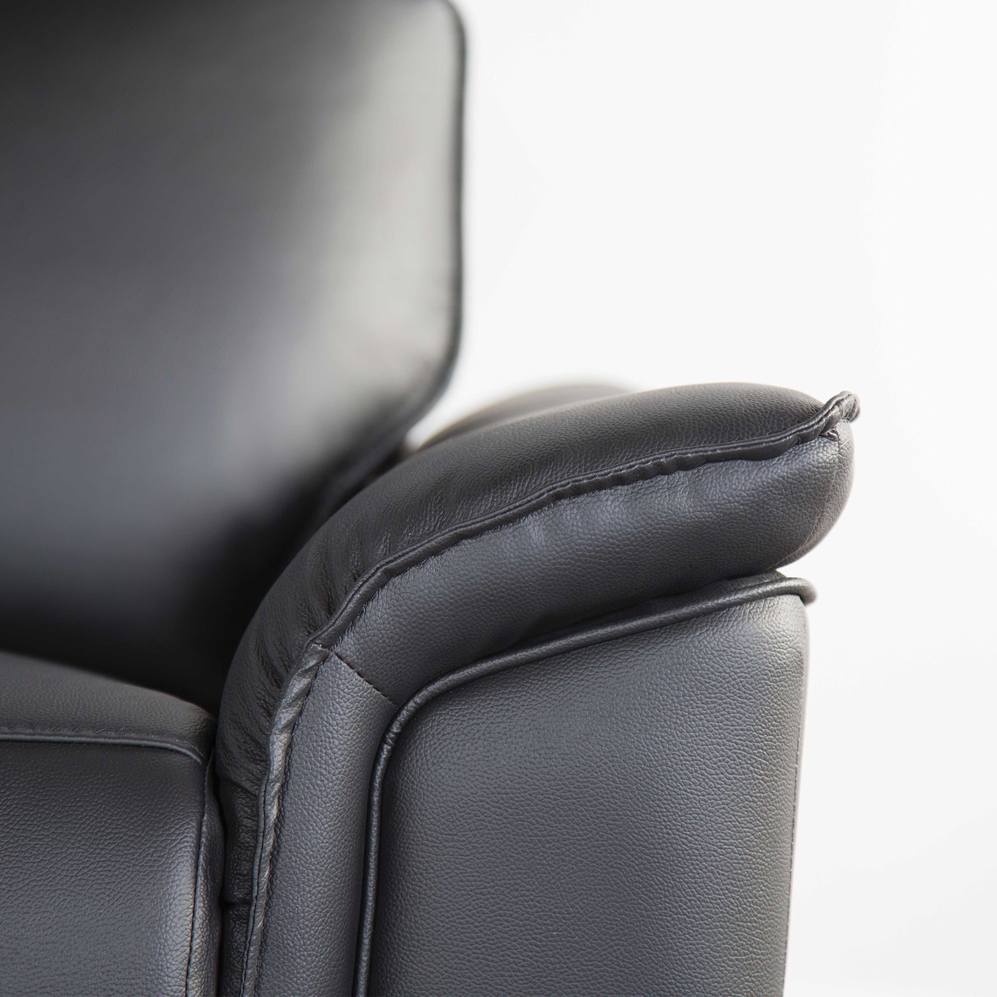 Bienne 38.5 Inch Leather Match Manual Recliner Chair