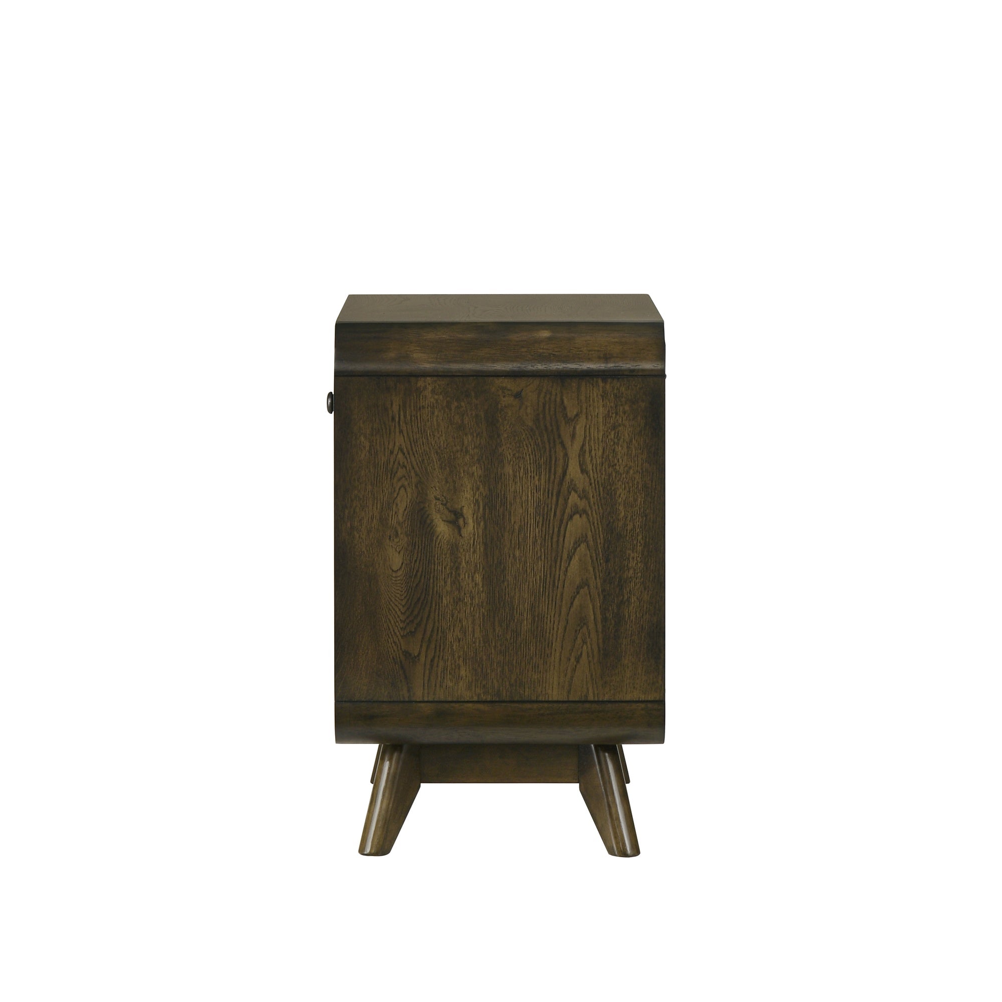 27 Inch Rustic Oak 1-Drawer Nightstand with LED
