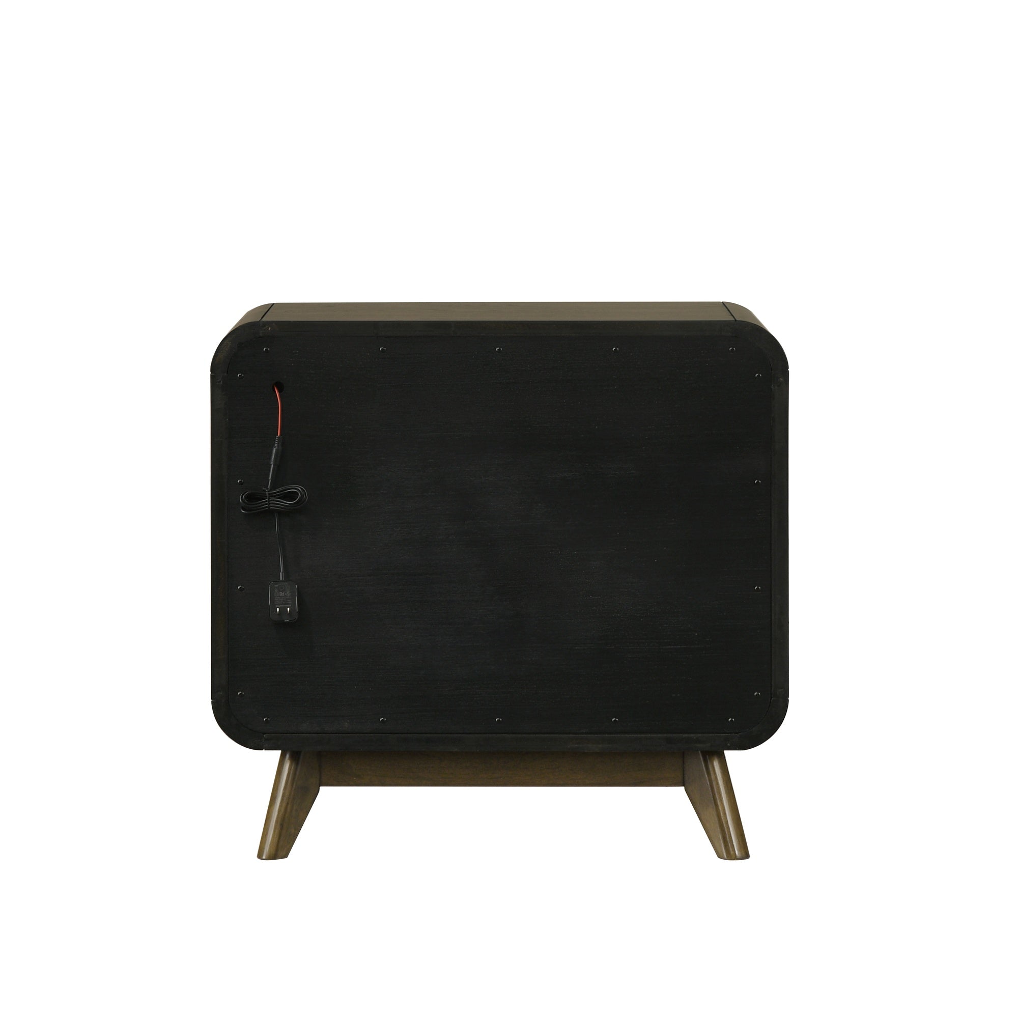 27 Inch Rustic Oak 1-Drawer Nightstand with LED