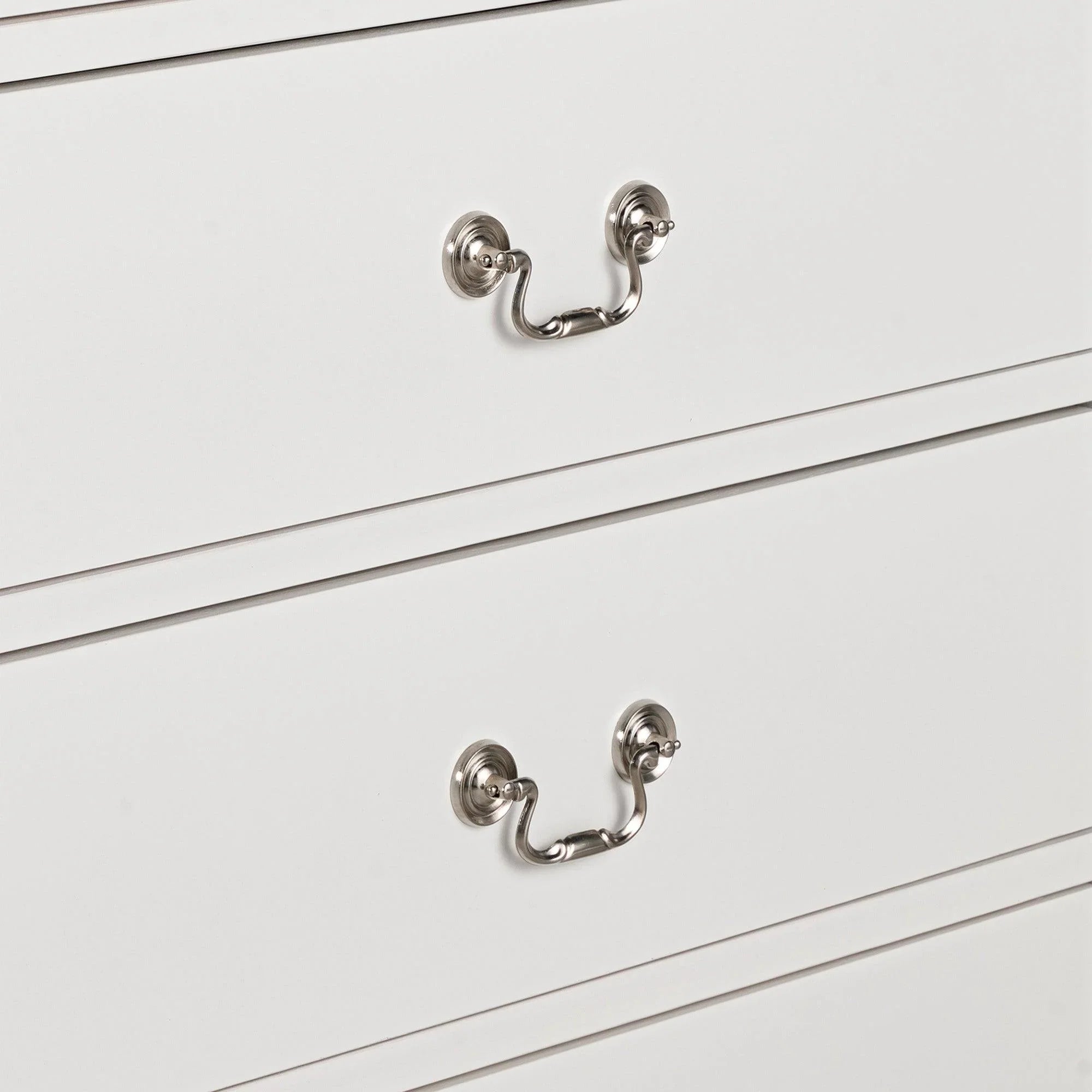 Transitional 5-Drawer 31.5 in. Wide Chest of Drawers with Bracket Feet