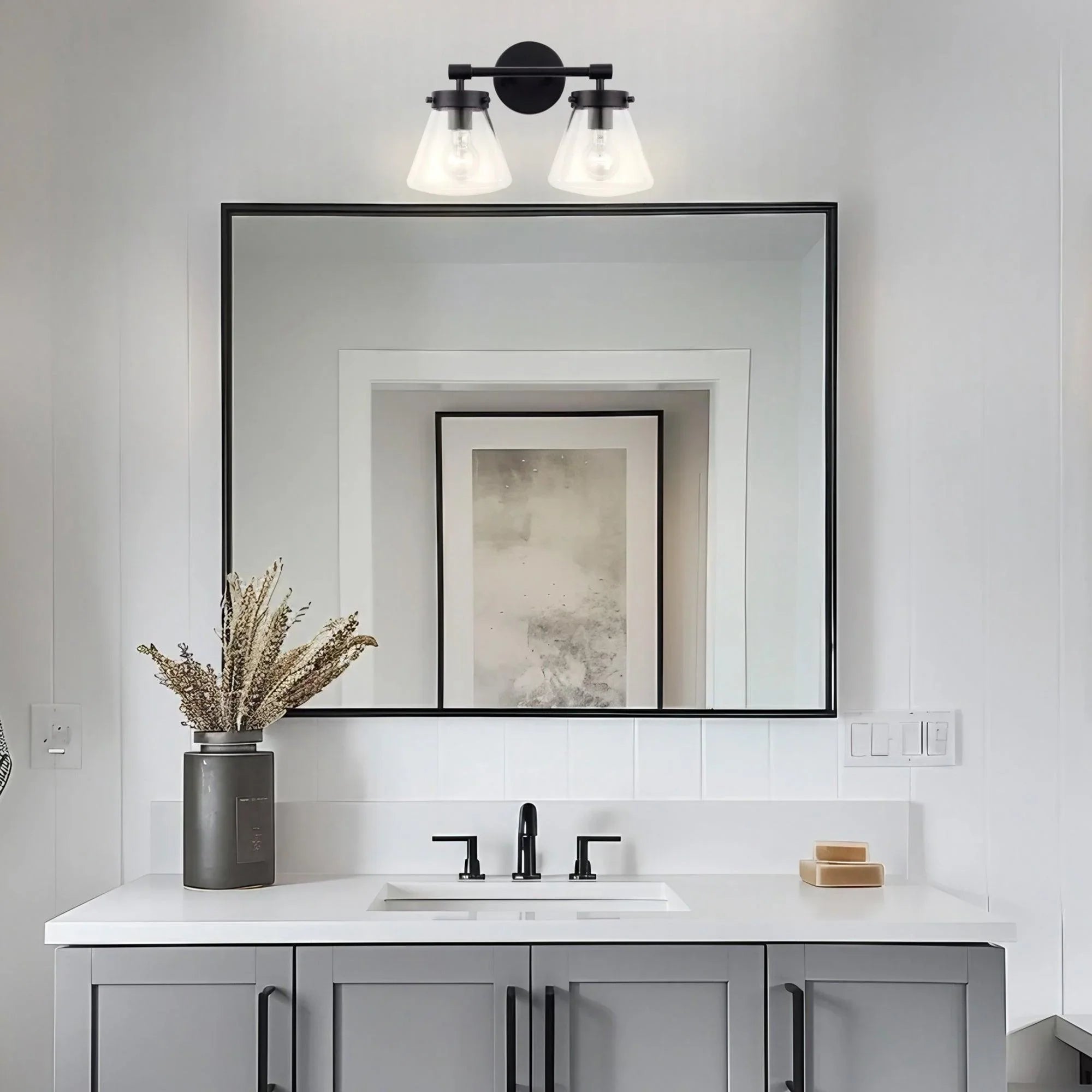 Gleam Modern Farmhouse 2-Light Vanity Light