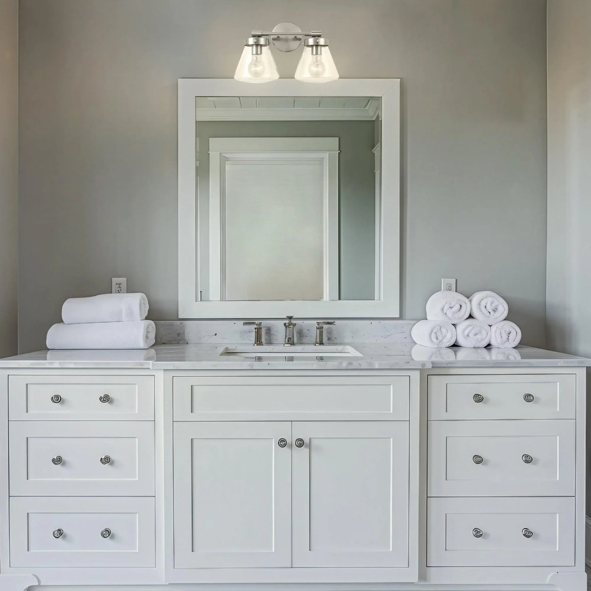 Gleam Modern Farmhouse 2-Light Vanity Light