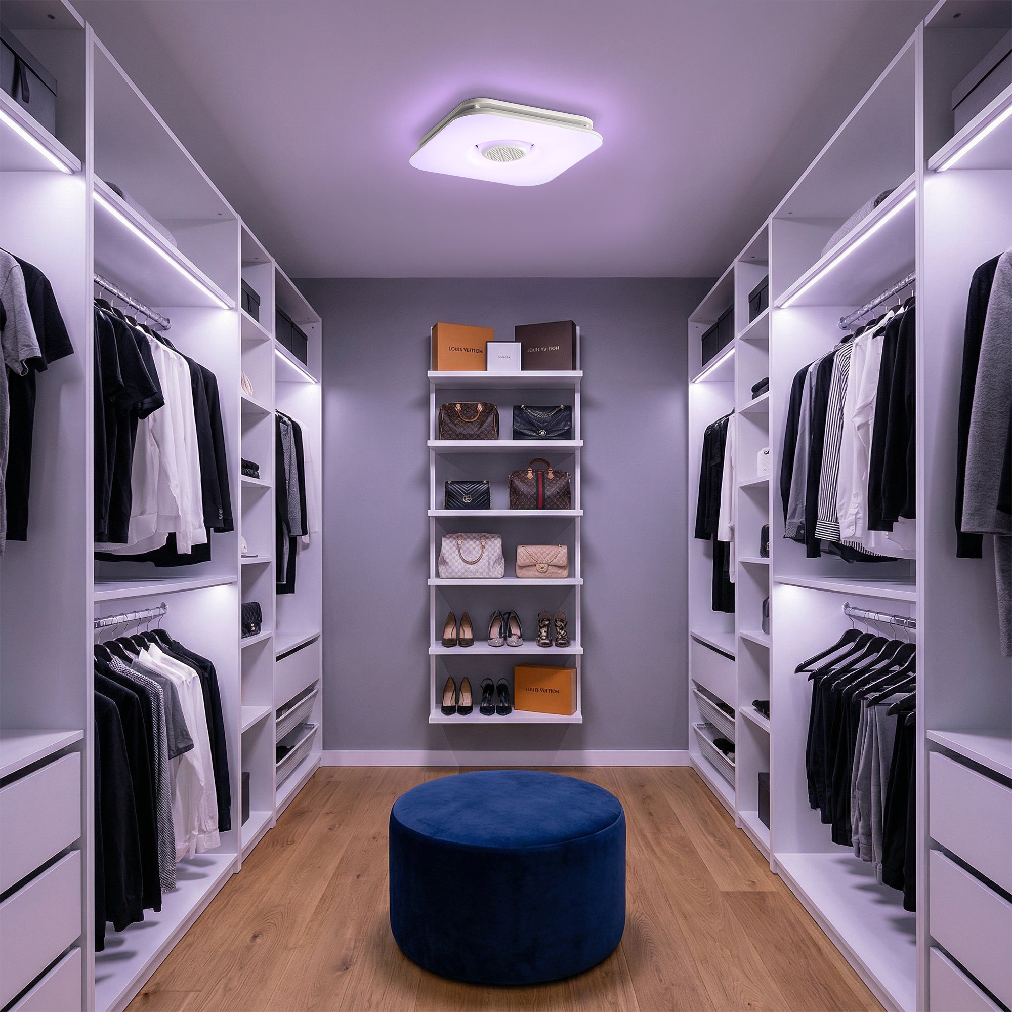 12" Smart Bathroom Exhaust Fan with RGB LED, APP & Remote Control