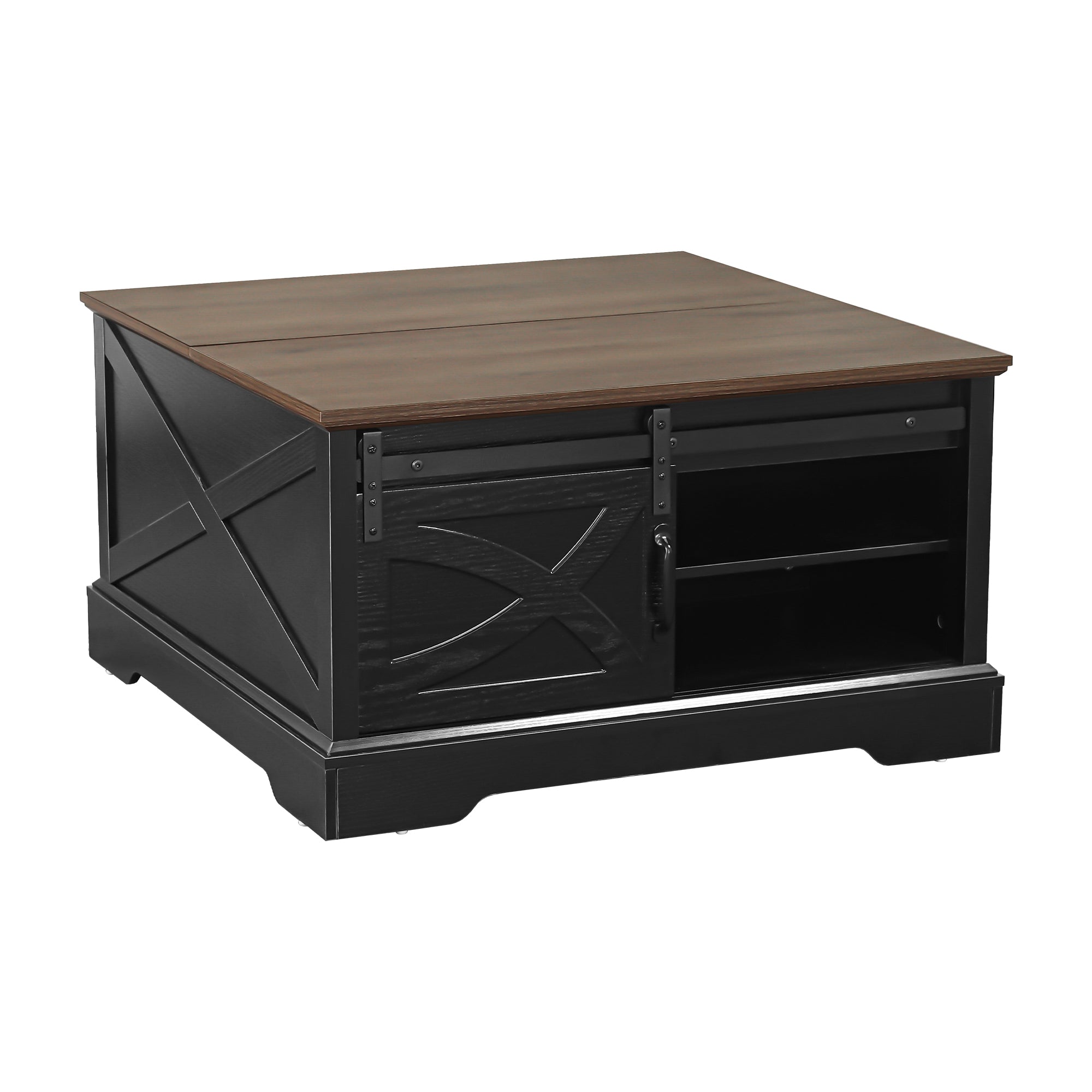 31 Inch Coffee Table Storage Cabinet with Flip-Up Top for Living Room
