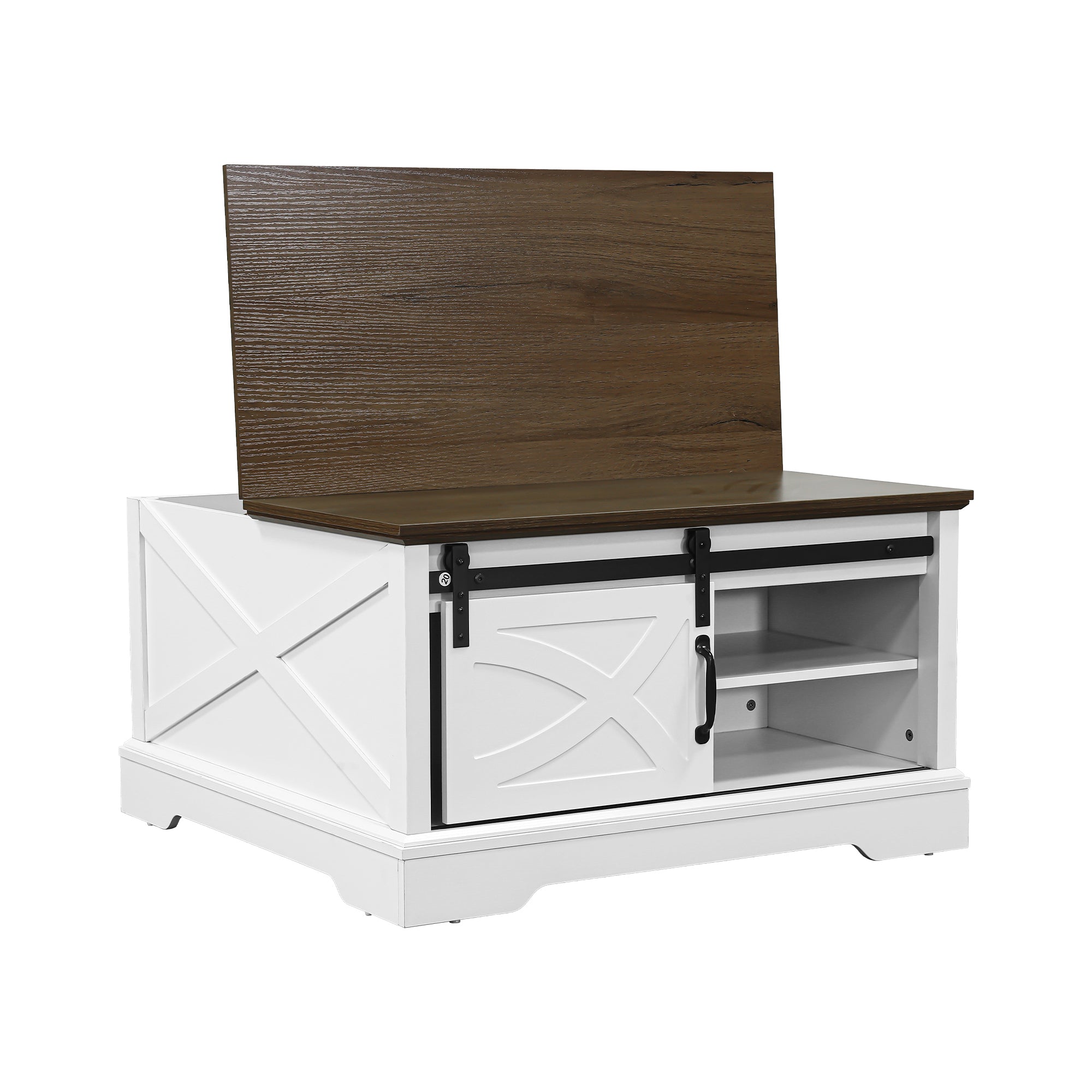 31 Inch Coffee Table Storage Cabinet with Flip-Up Top for Living Room