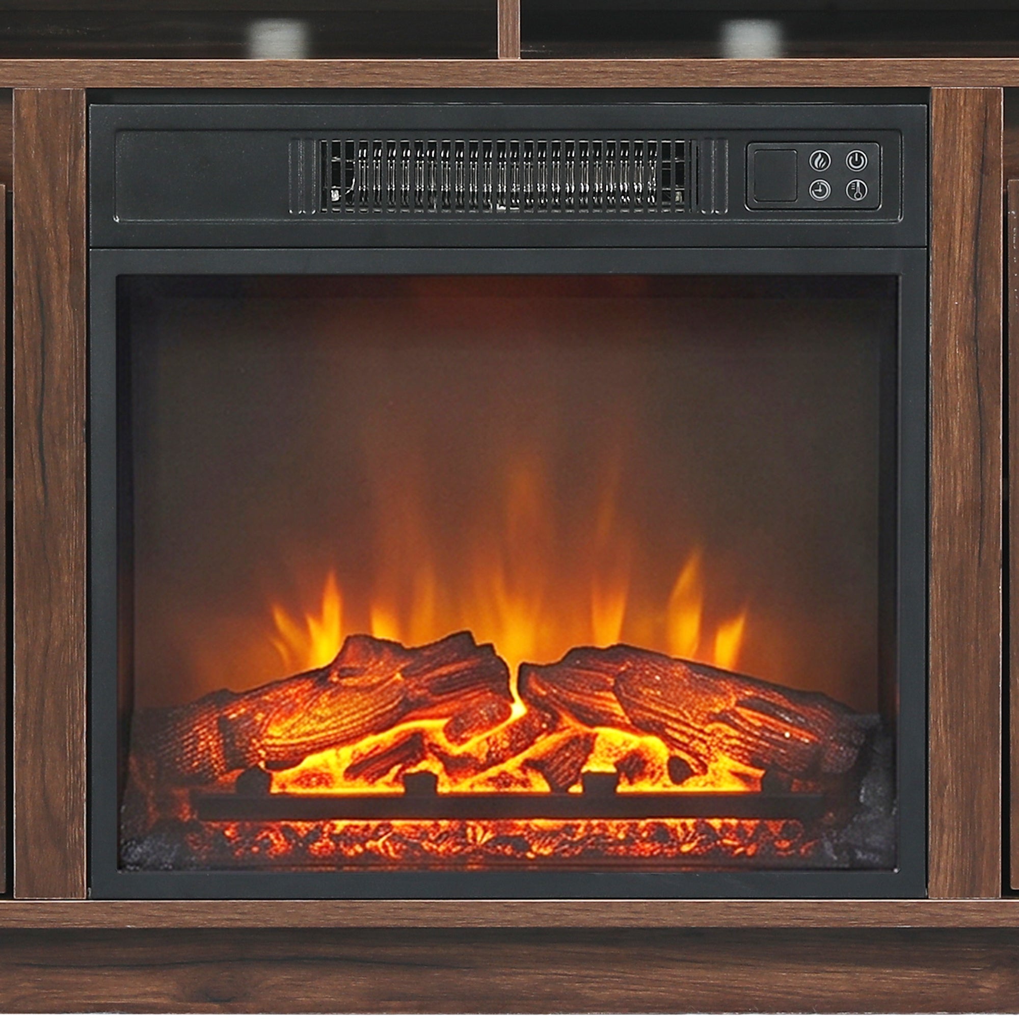47 Inch Angled Corner Storage Cabinets TV Stand & Optional 19 Inch Electric Fireplace