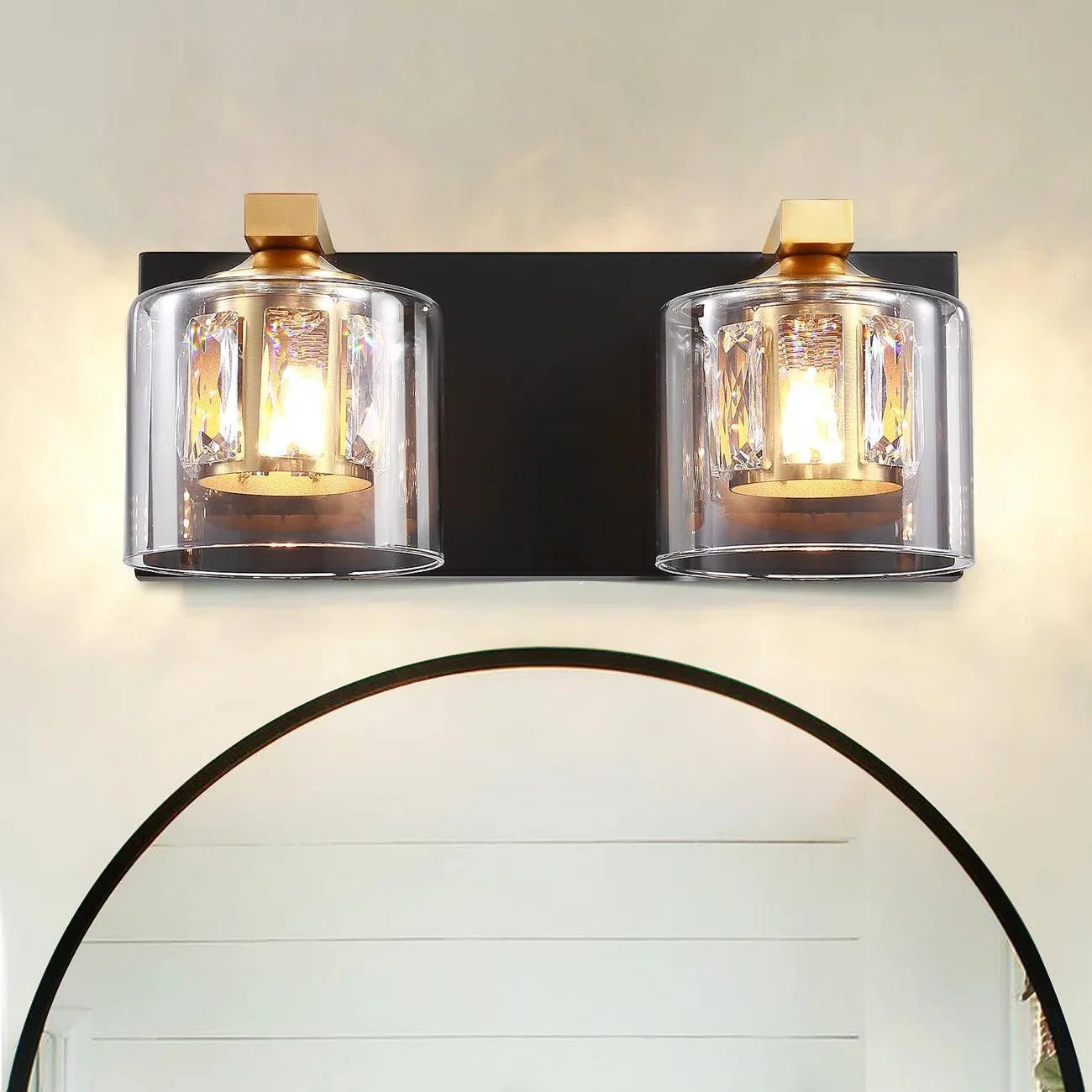 Kolt Chrome Modern 2-Light Bathroom Vanity Light