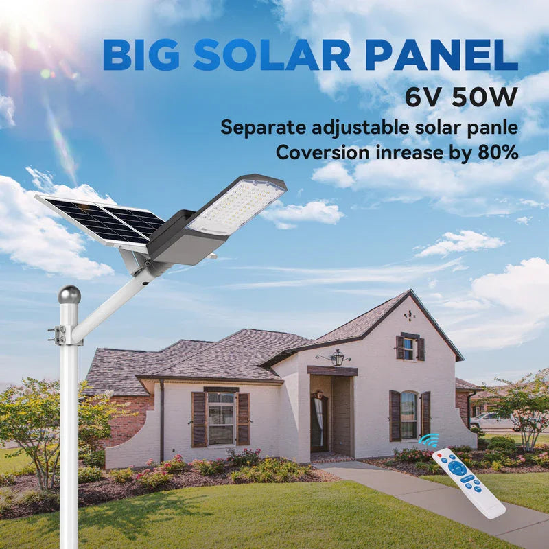 1200W solar street light with pole -30,000lumens