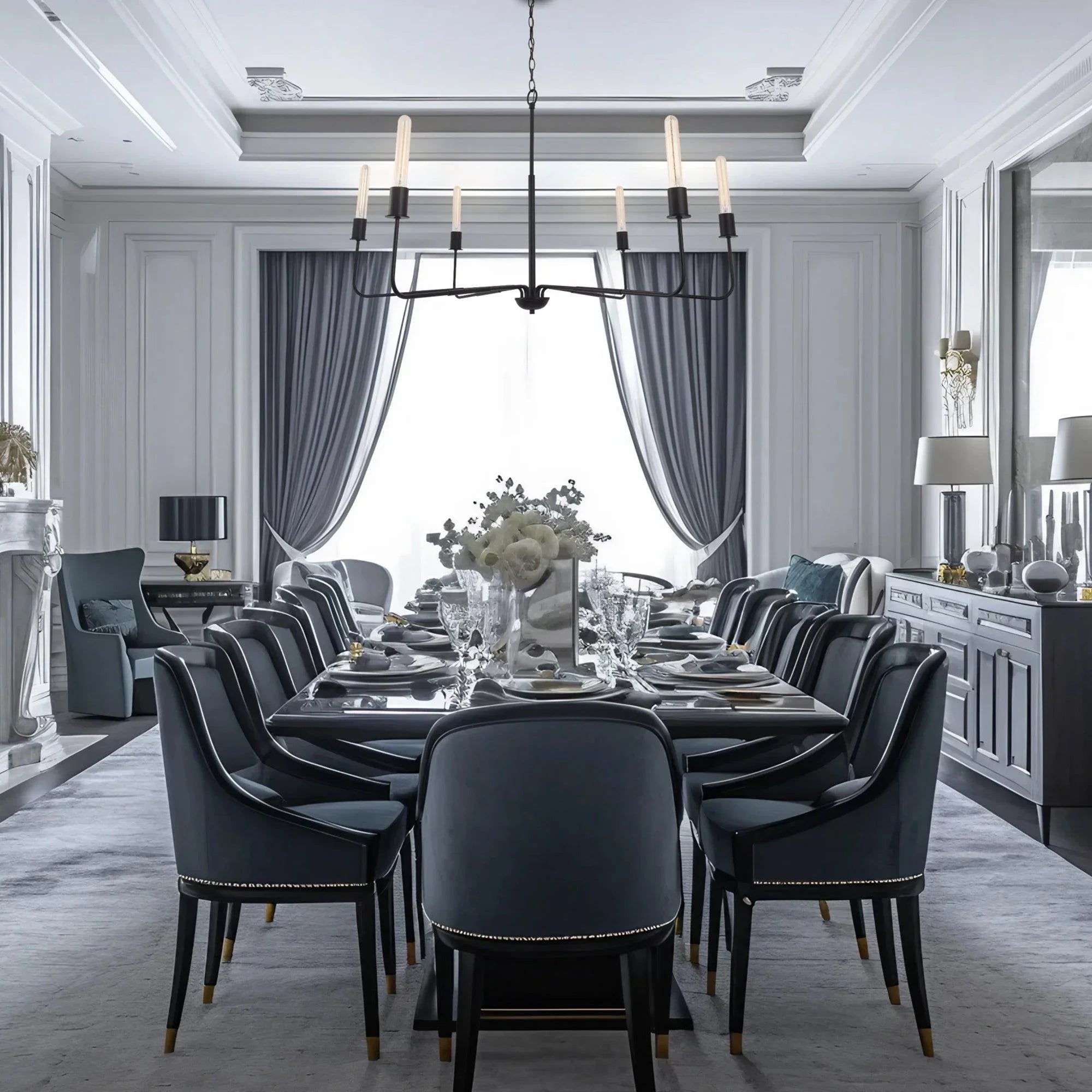 Radiant 6-Light Industrial Traditional Dimmable Chandelier