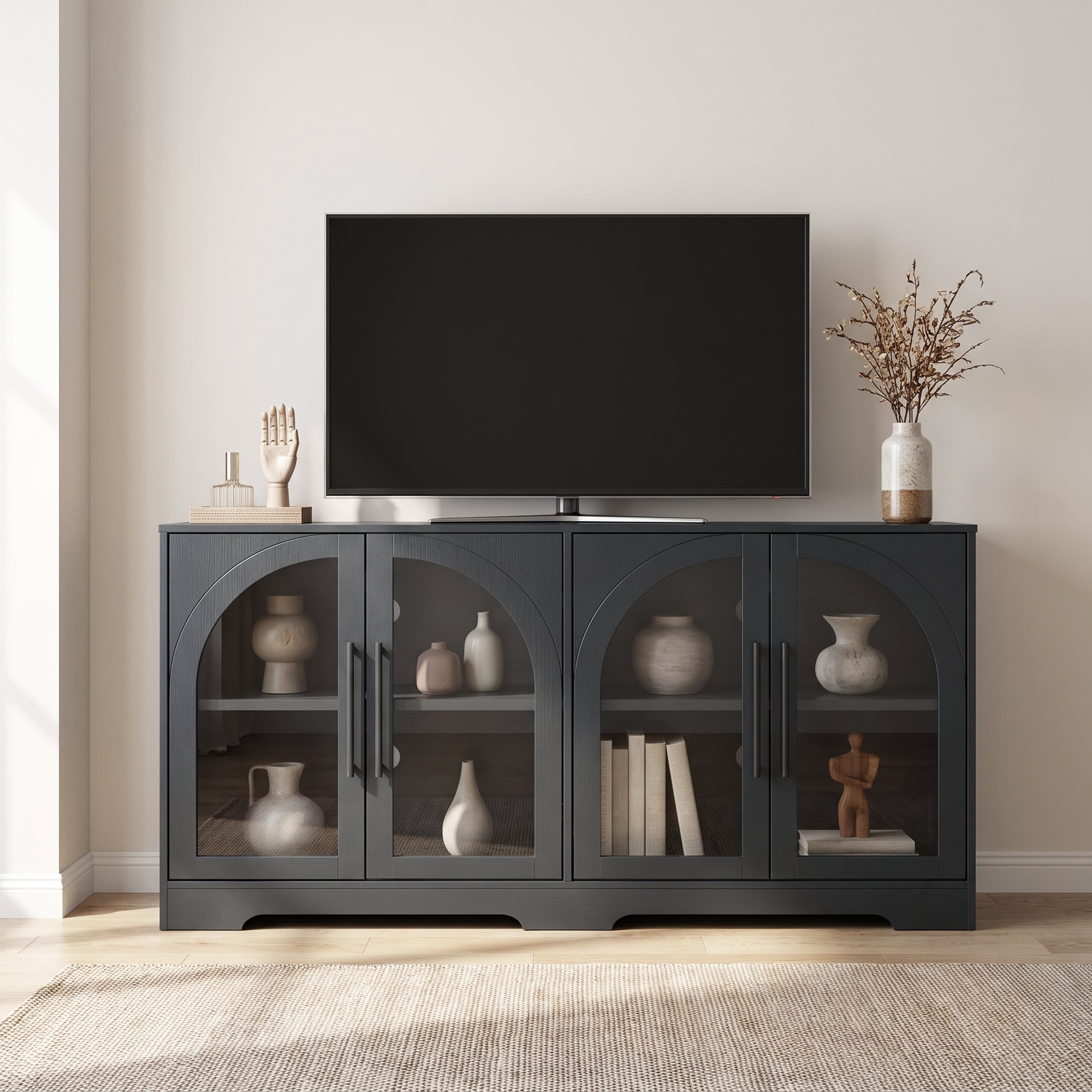 2-Piece Bookcases & Cabinets with Adjustable Shelves