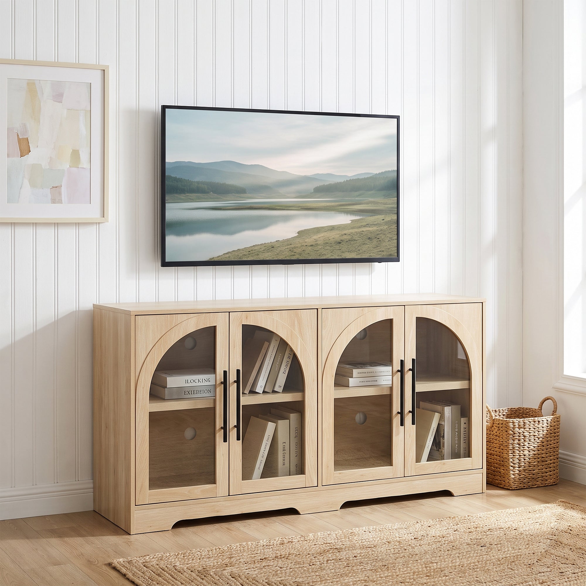 2-Piece Bookcases & Cabinets with Adjustable Shelves