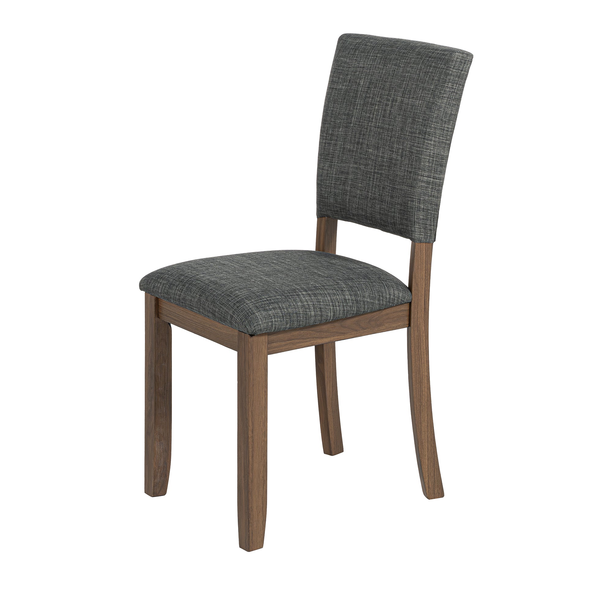 Juego de mesa de comedor de 5 piezas de madera maciza de caucho de 48" de ancho con respaldo de silla en forma de diamante